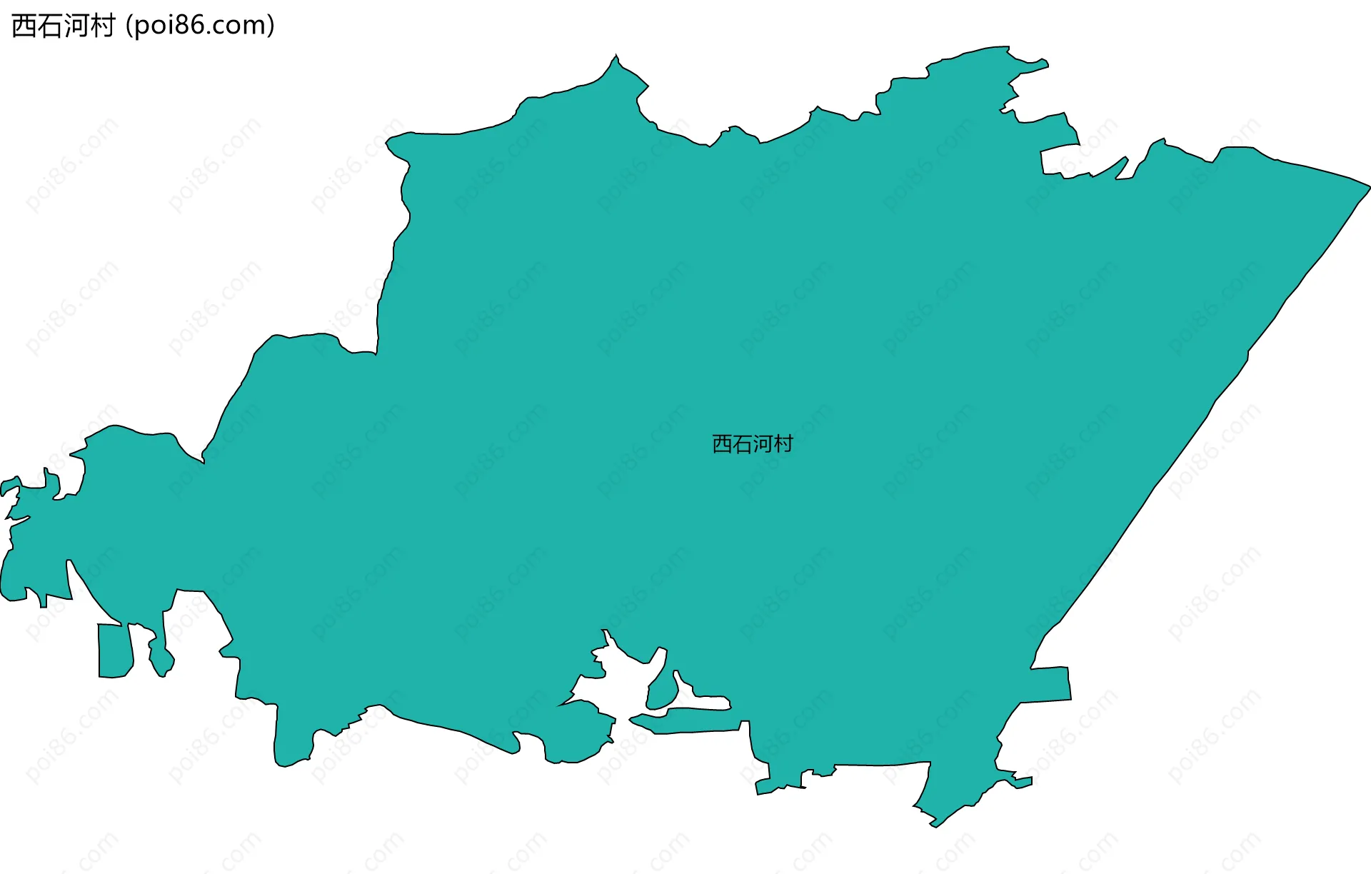 西石河村边界地图