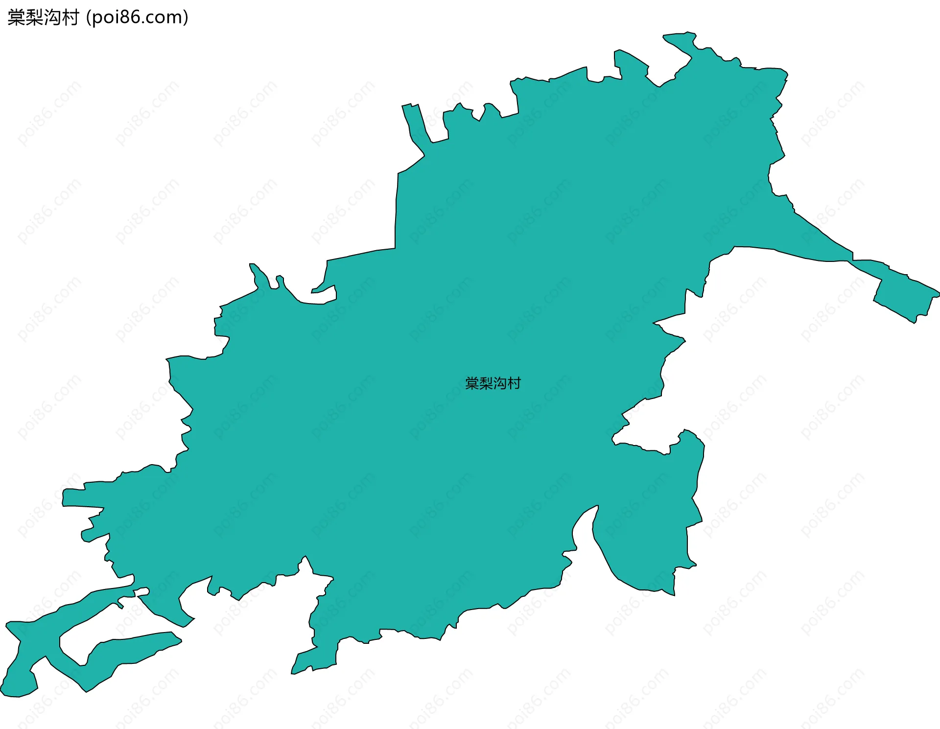 棠梨沟村边界地图