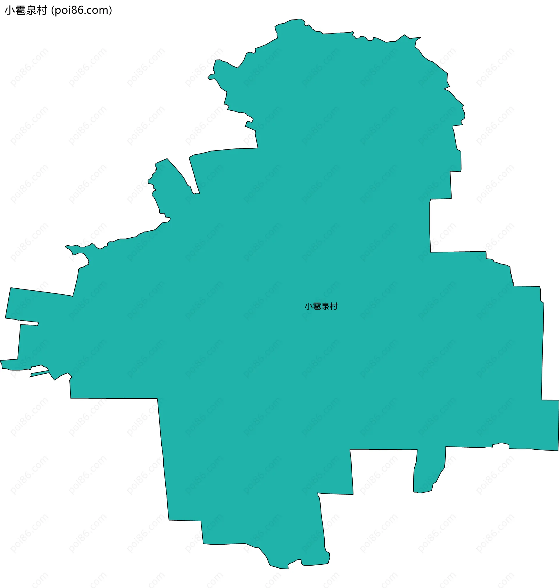 小雹泉村边界地图