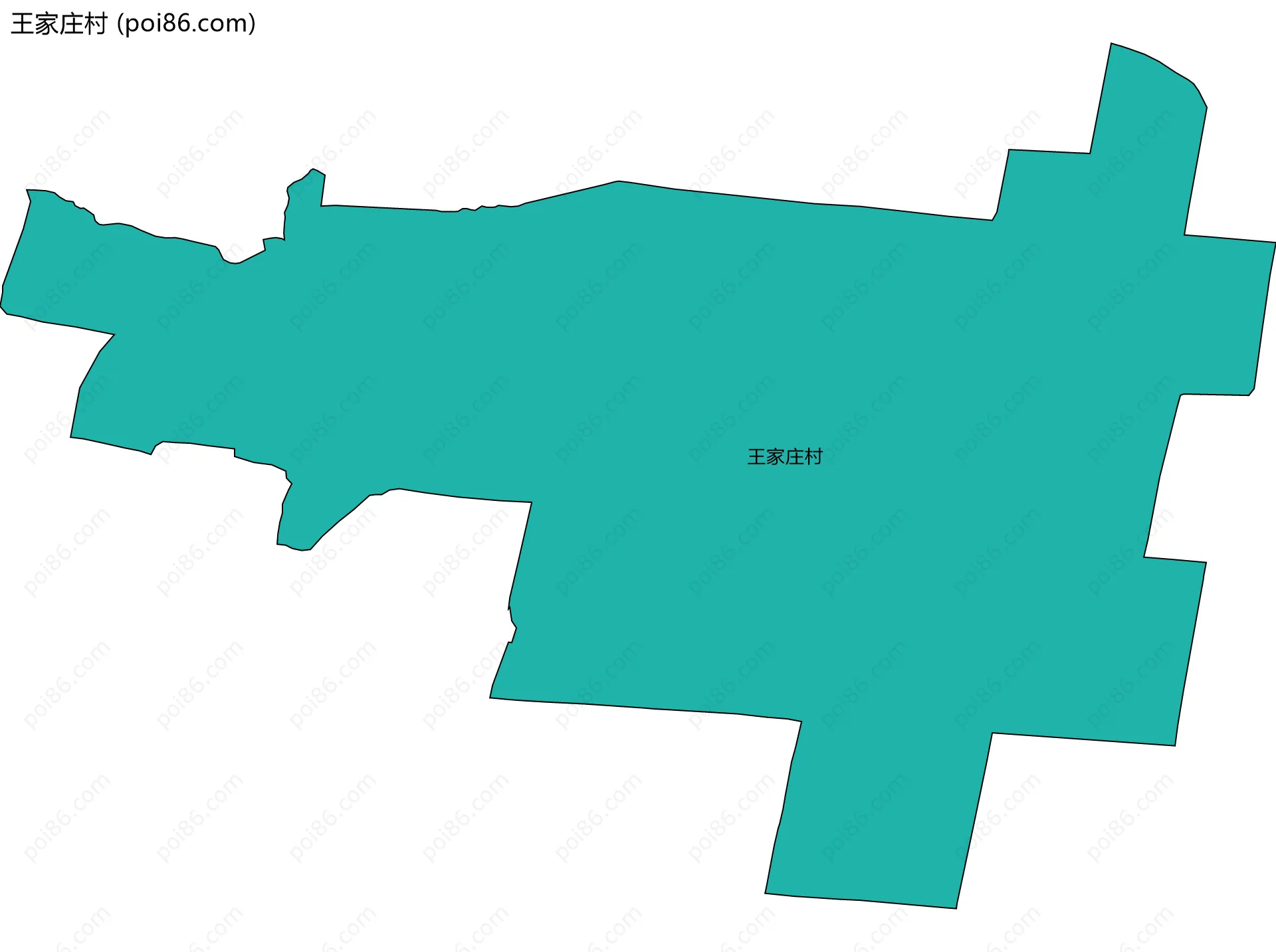 王家庄村边界地图
