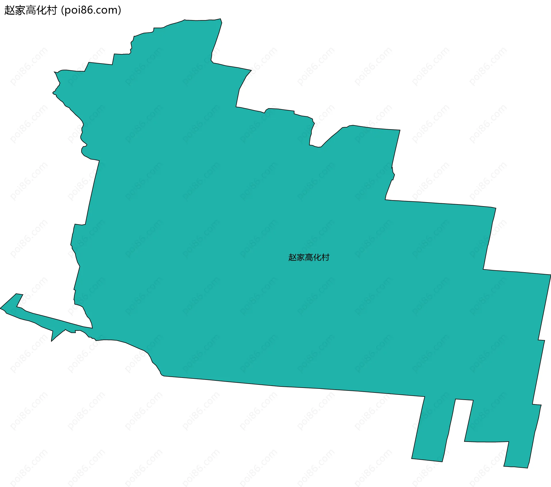 赵家高化村边界地图