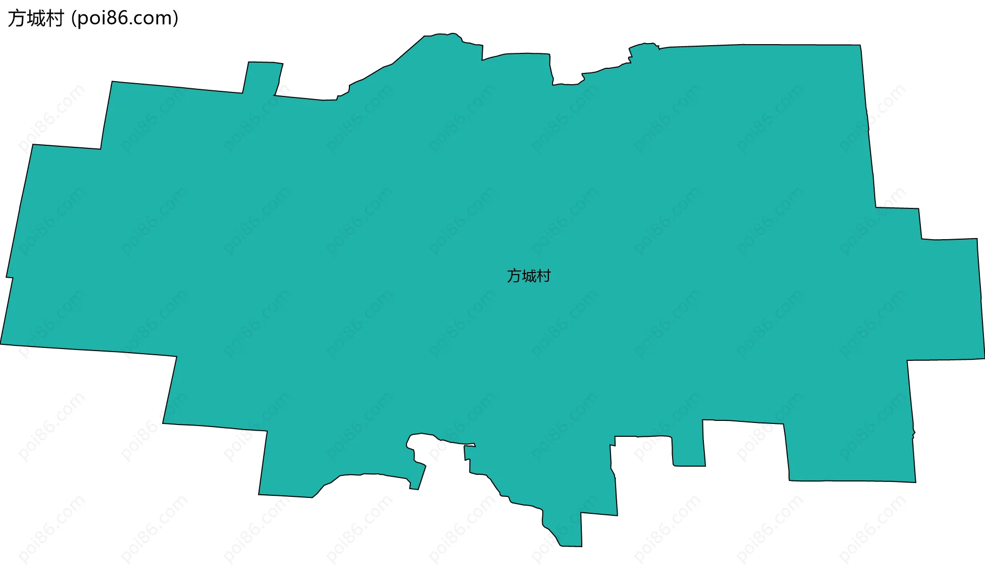 方城村边界地图