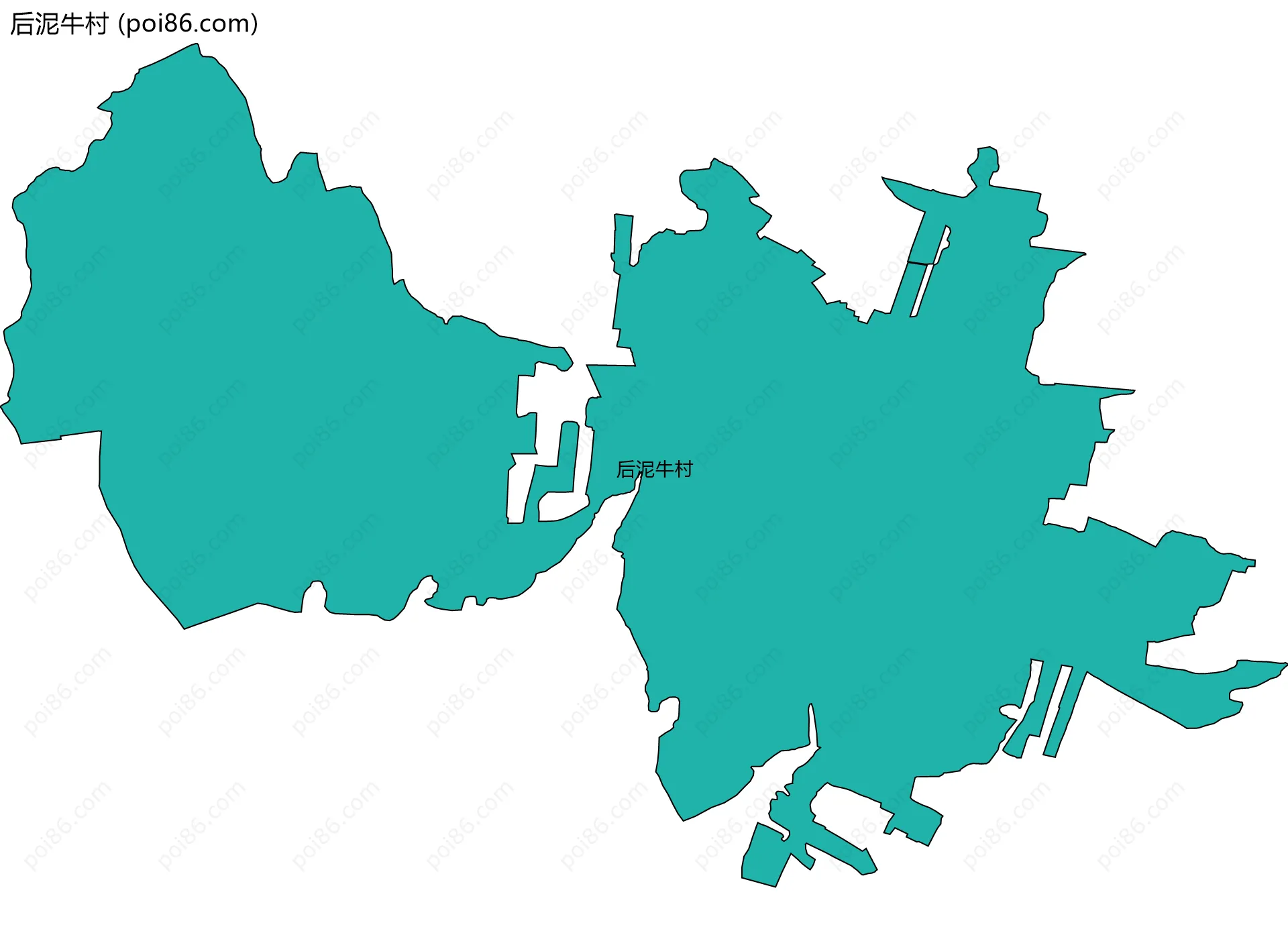 后泥牛村边界地图