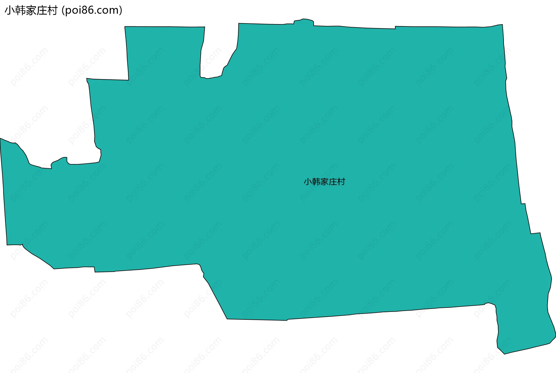 小韩家庄村边界地图