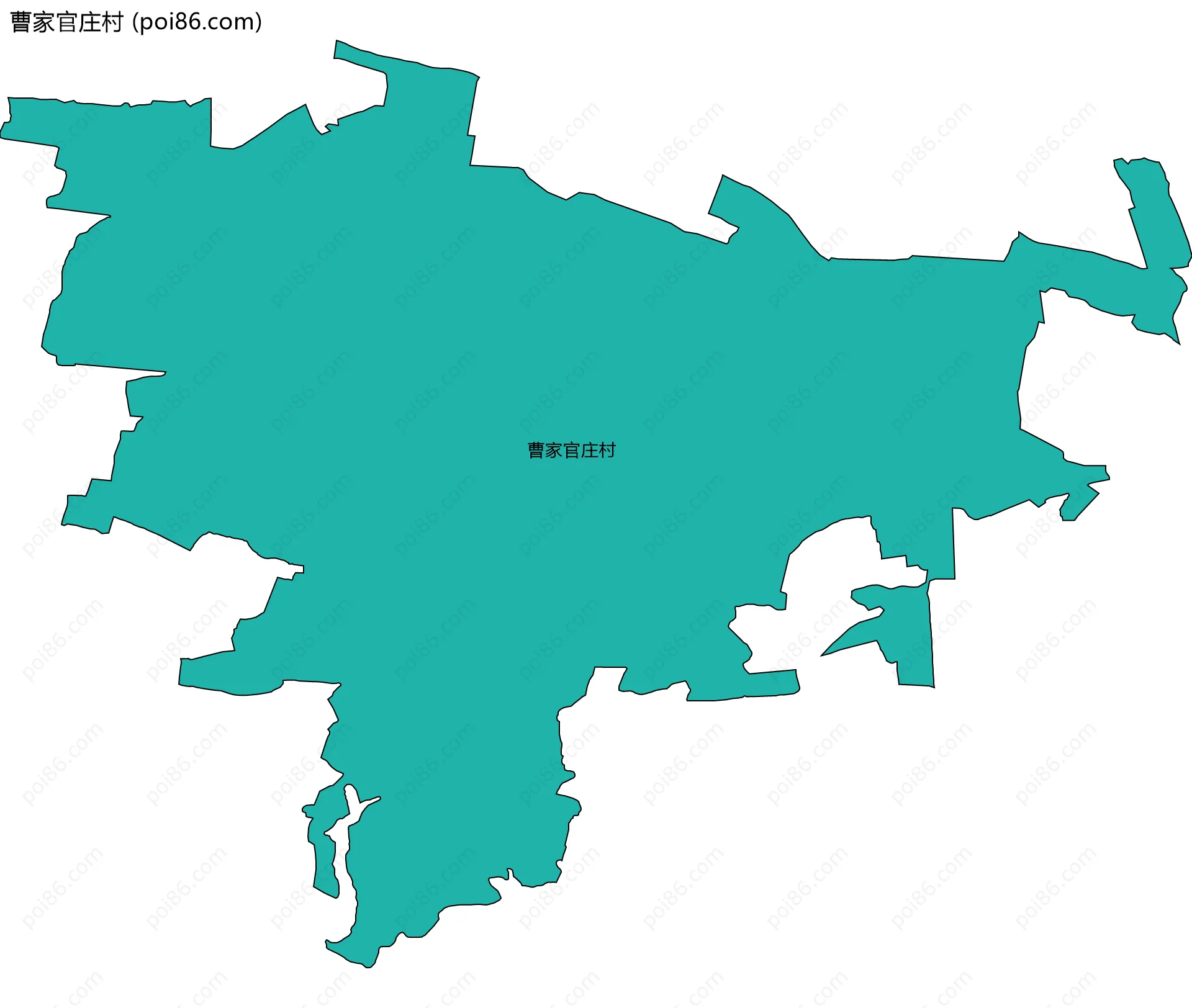 曹家官庄村边界地图