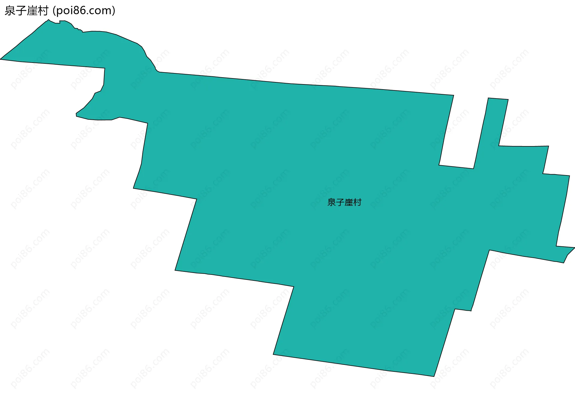 泉子崖村边界地图