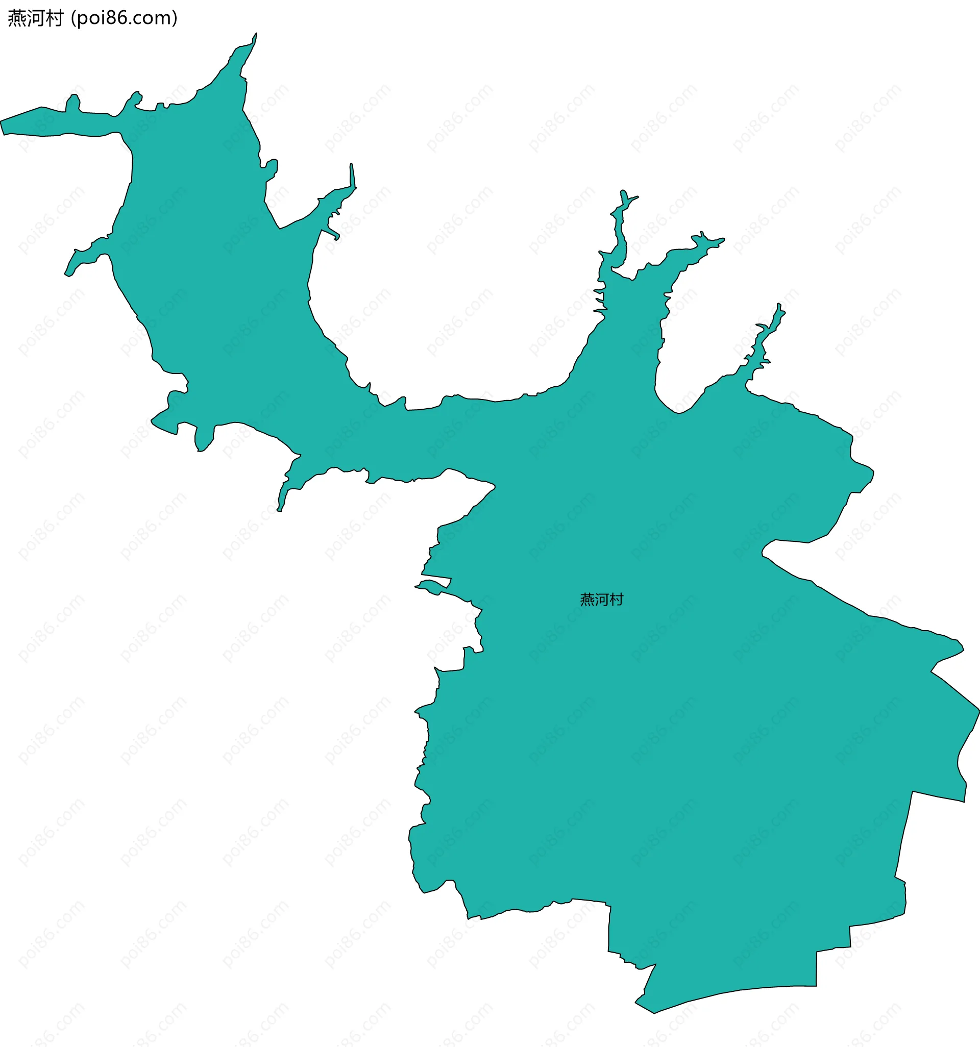 燕河村边界地图