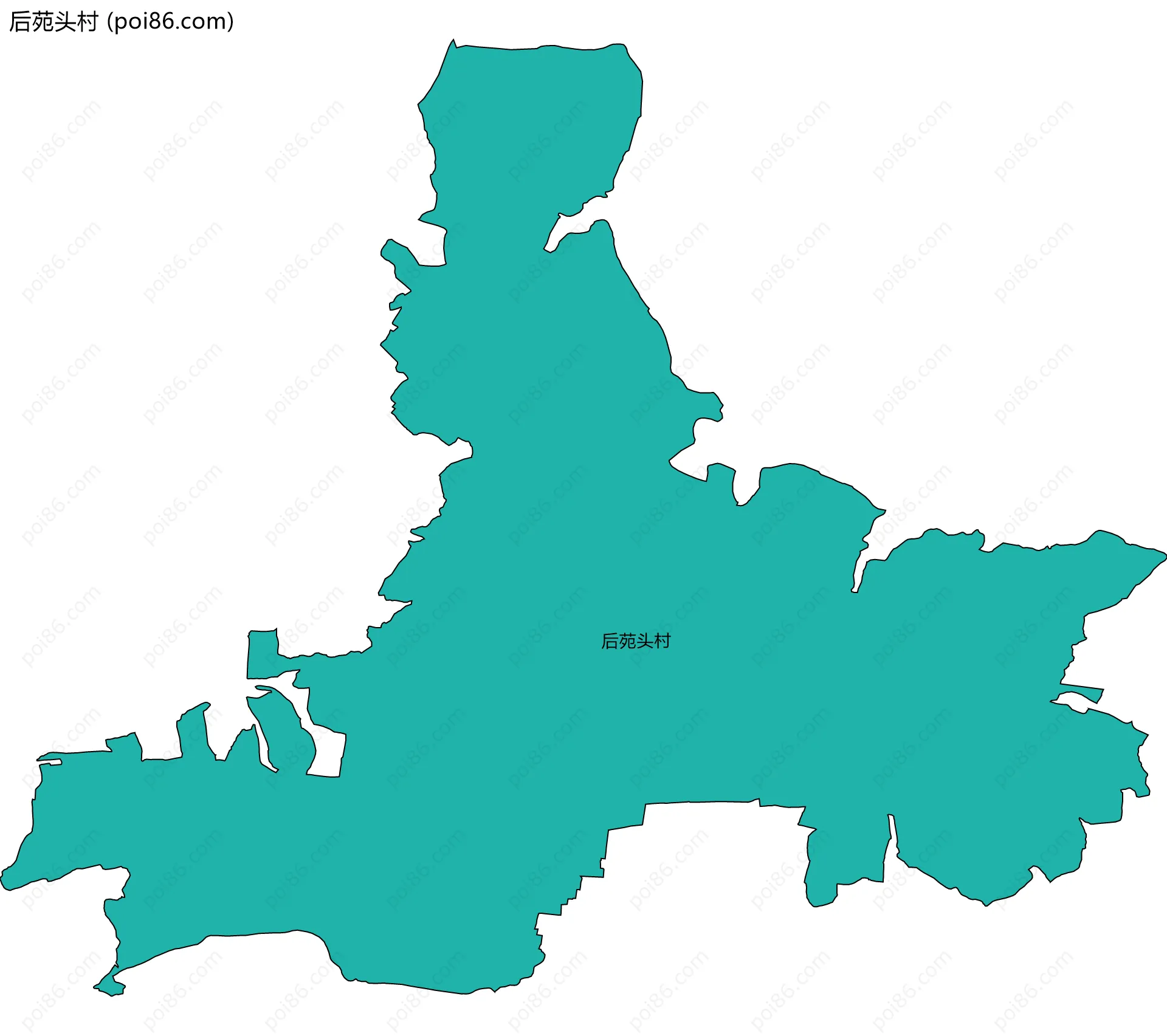 后苑头村边界地图