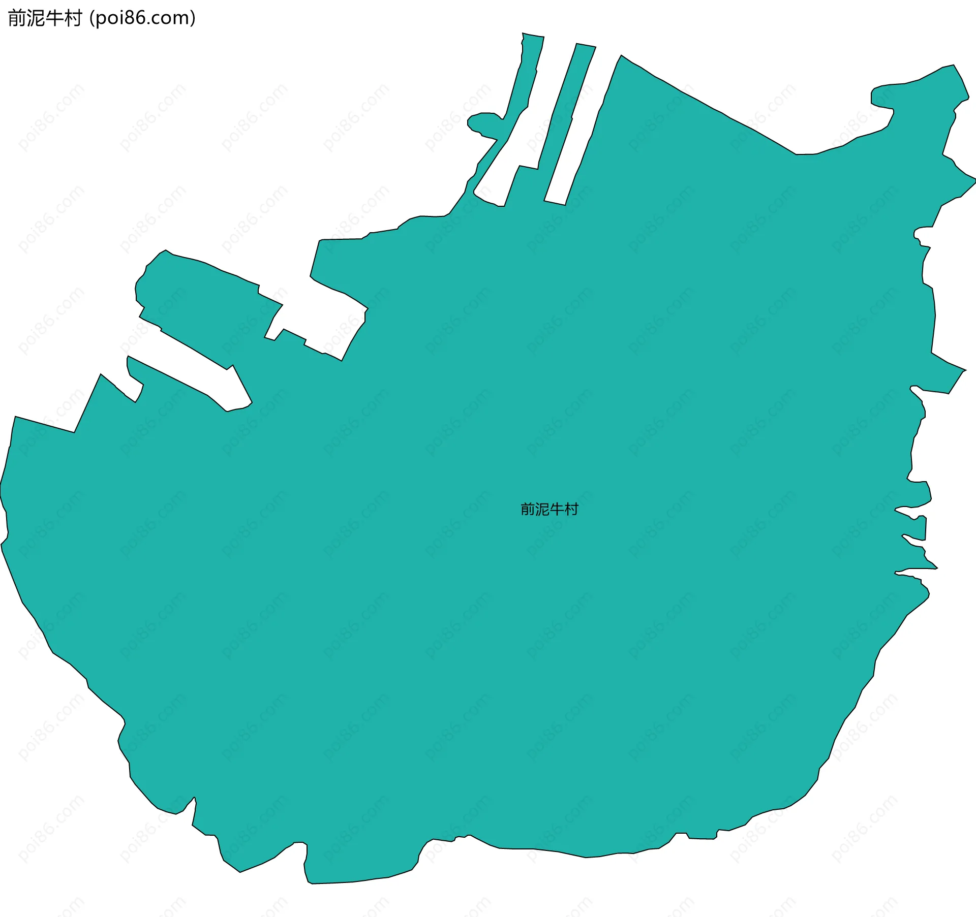 前泥牛村边界地图