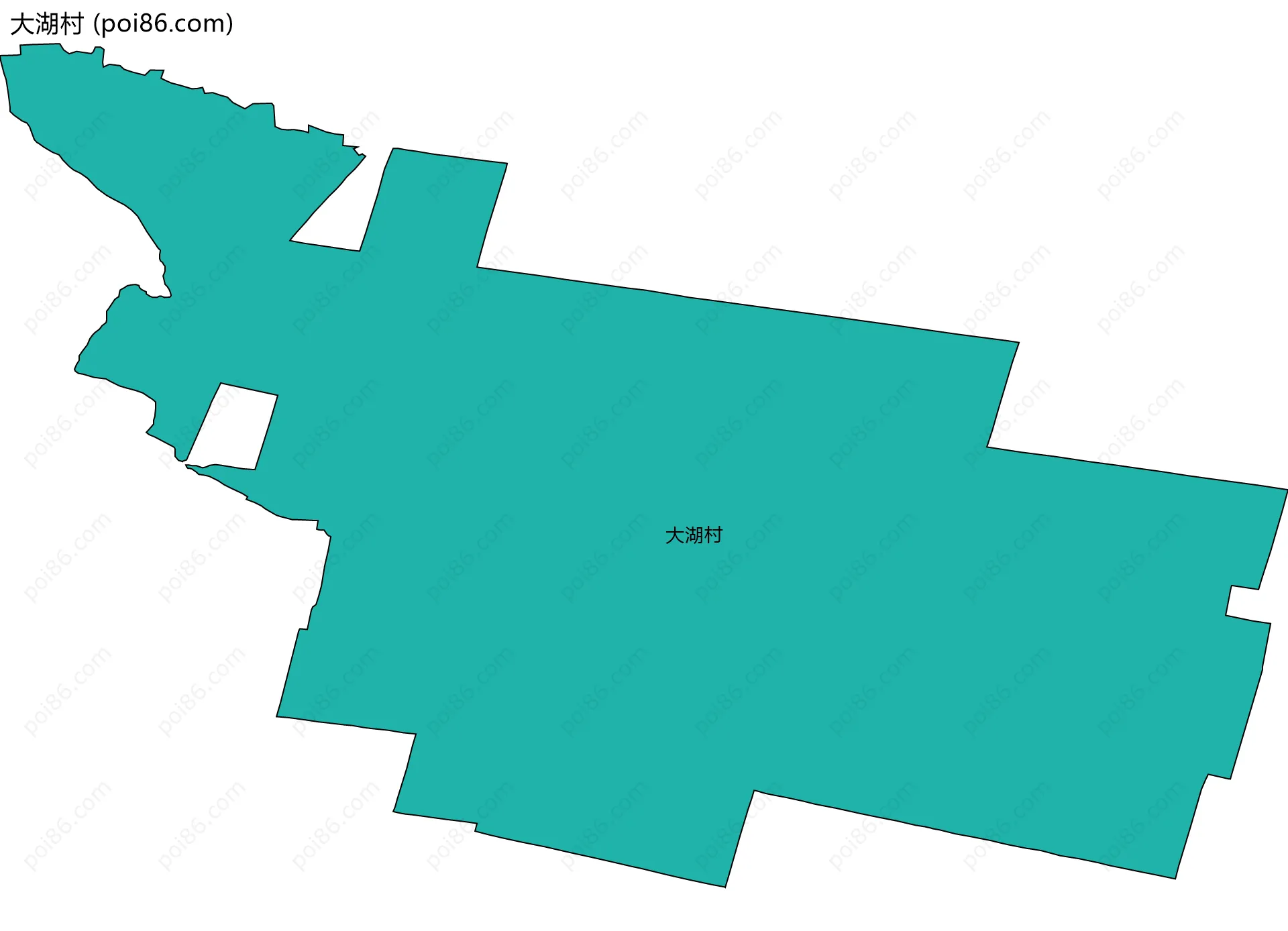 大湖村边界地图