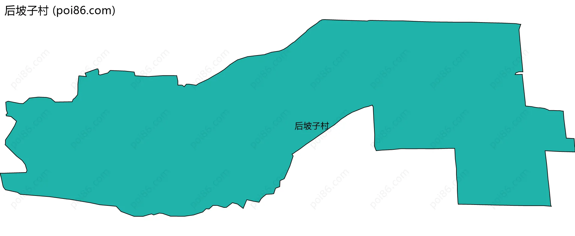 后坡子村边界地图