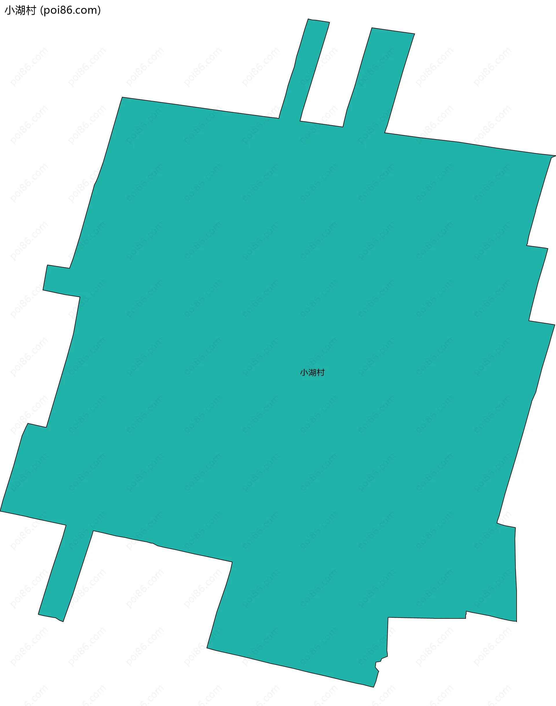 小湖村边界地图