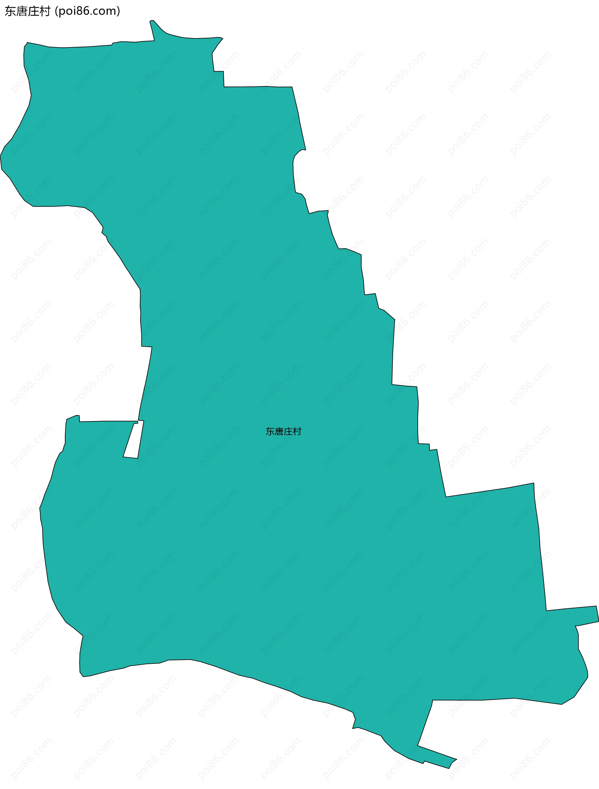 东唐庄村边界地图