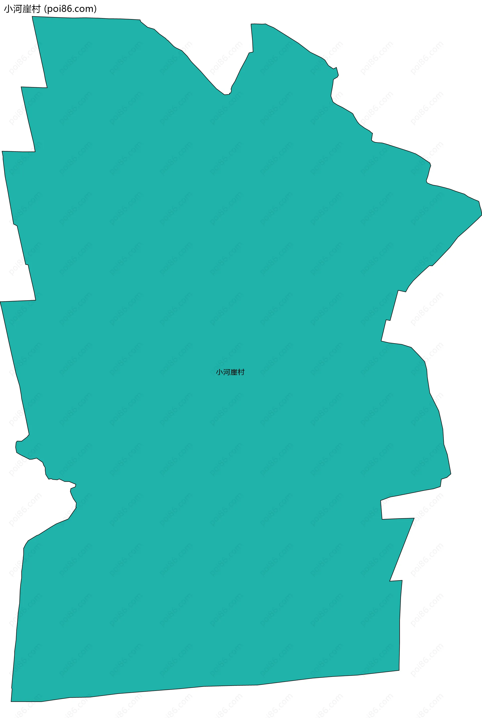 小河崖村边界地图