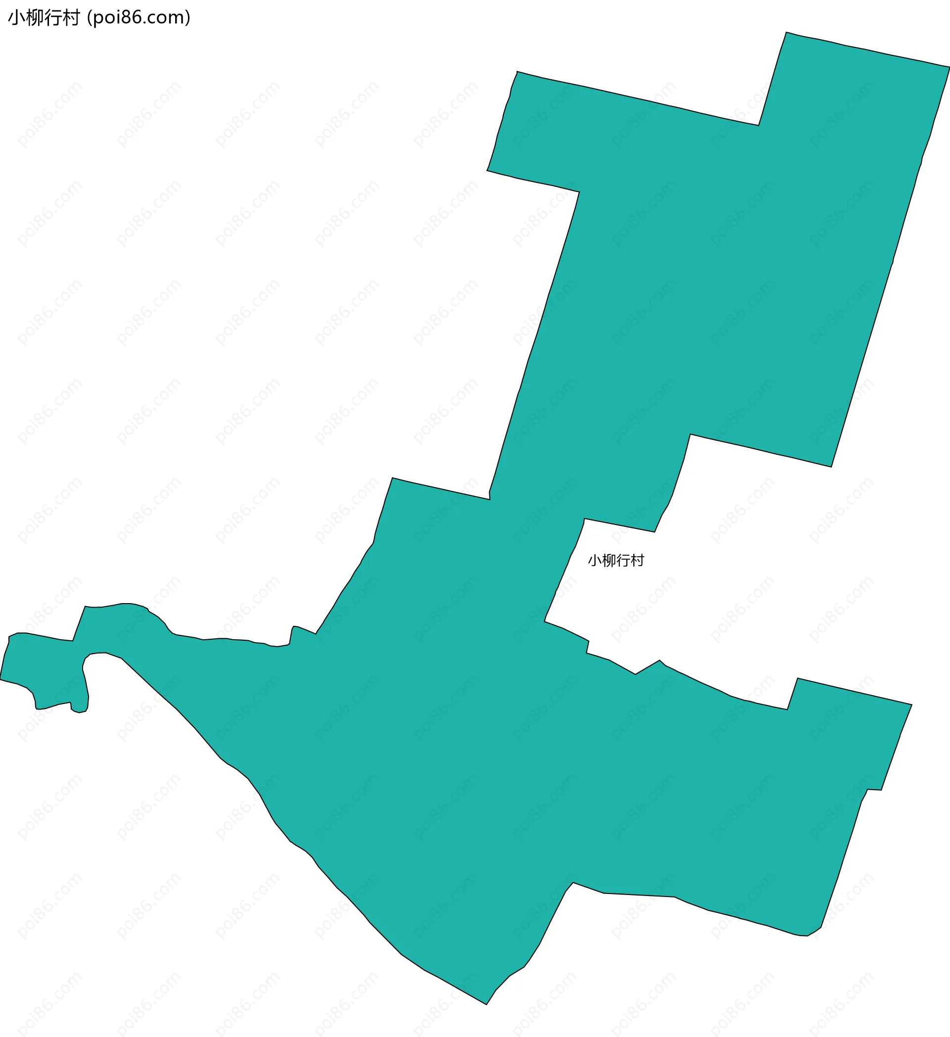 小柳行村边界地图