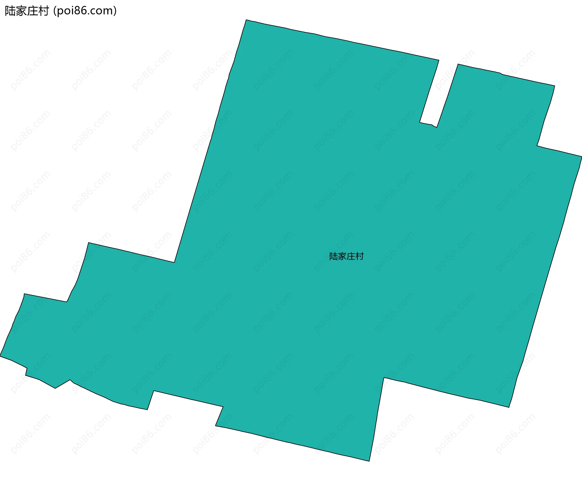 陆家庄村边界地图