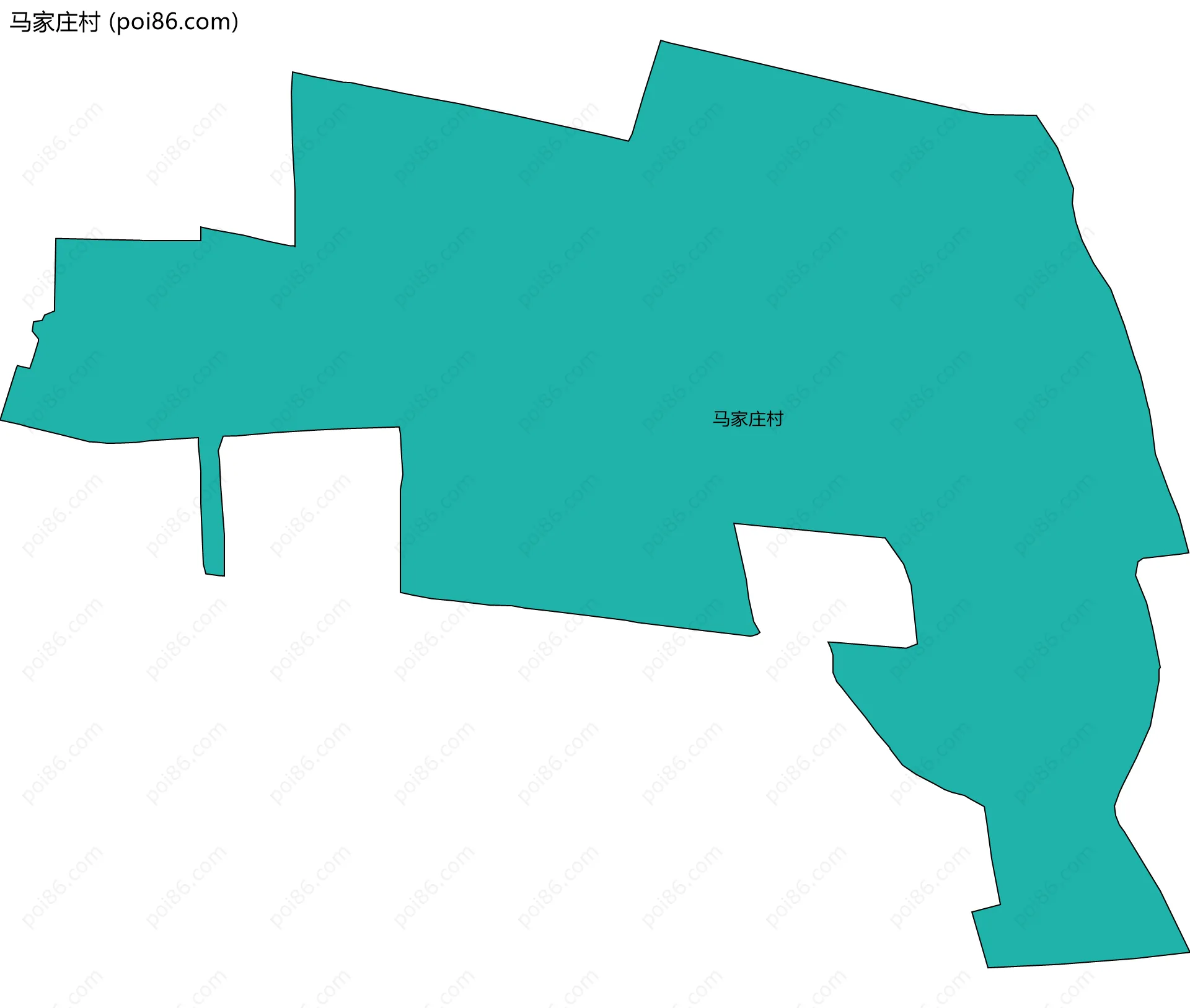 马家庄村边界地图