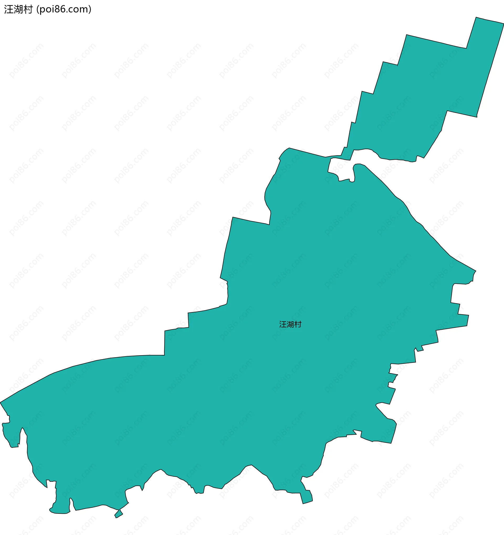 汪湖村边界地图