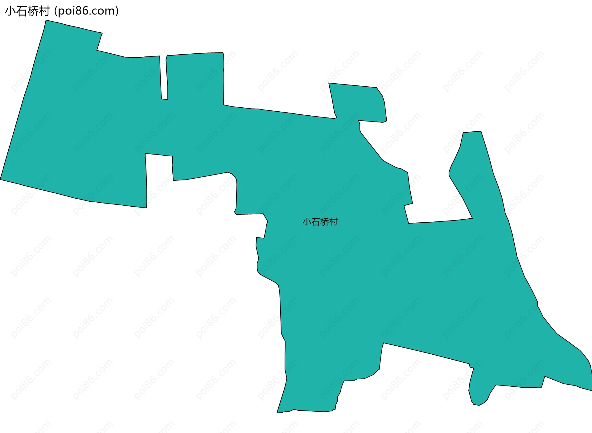 小石桥村边界地图