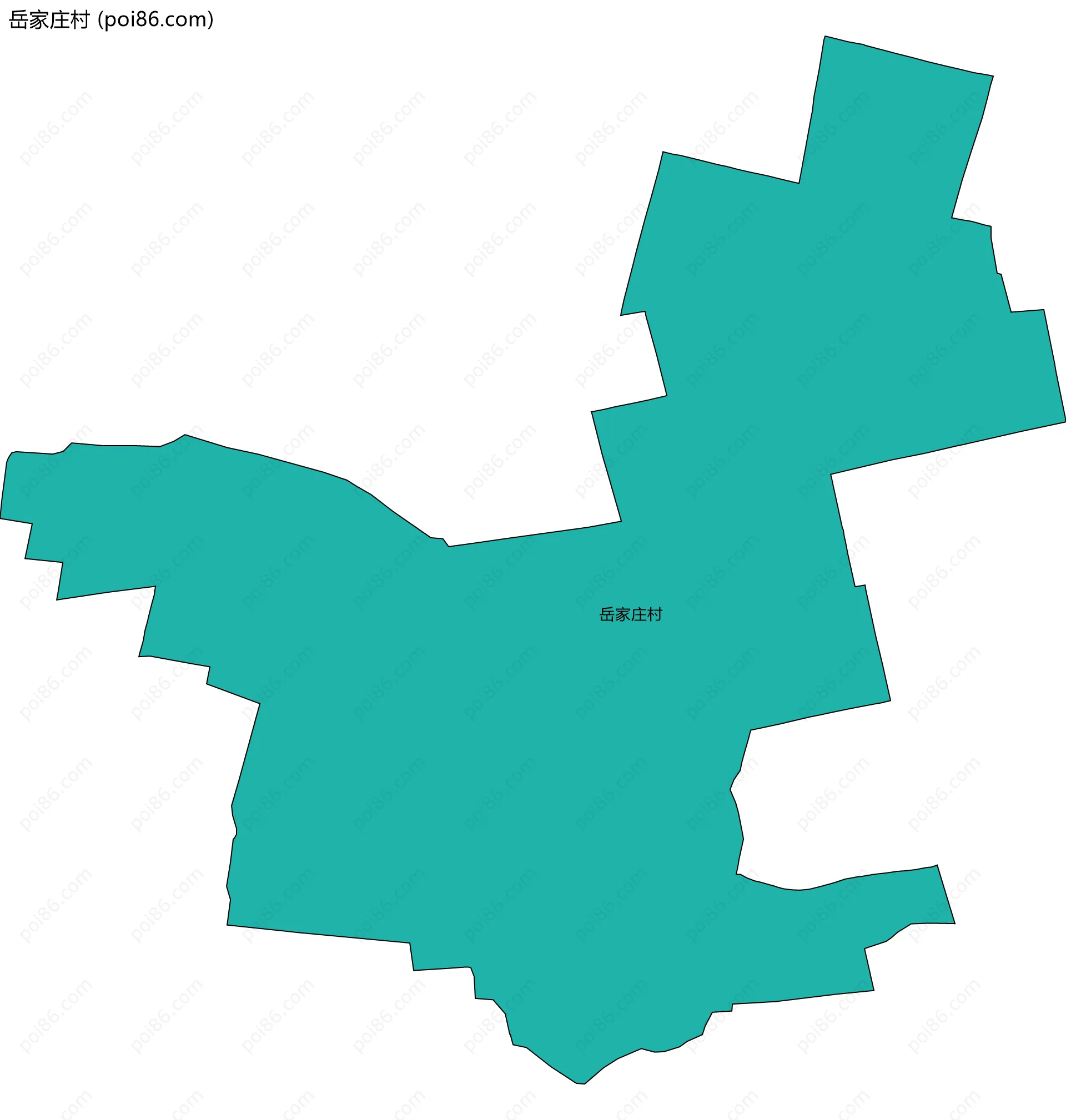 岳家庄村边界地图