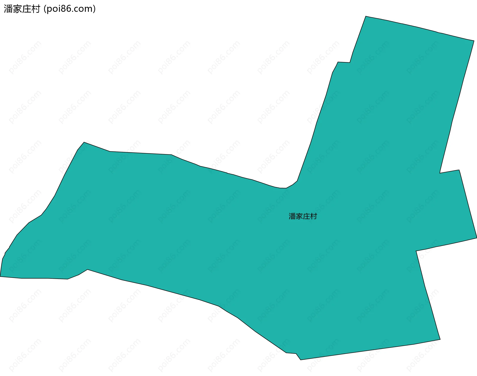 潘家庄村边界地图