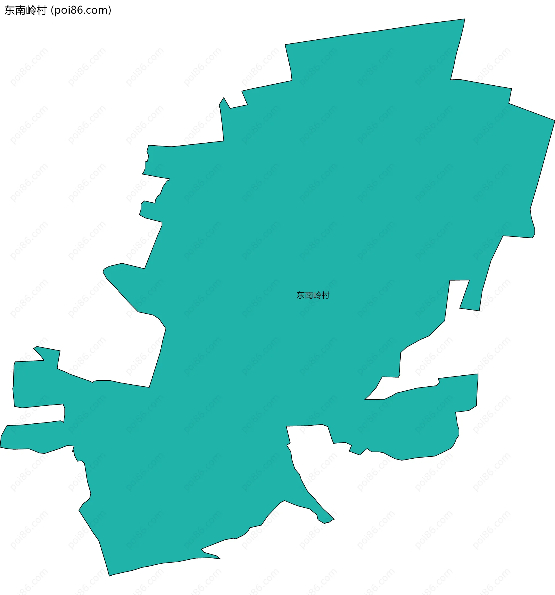 东南岭村边界地图