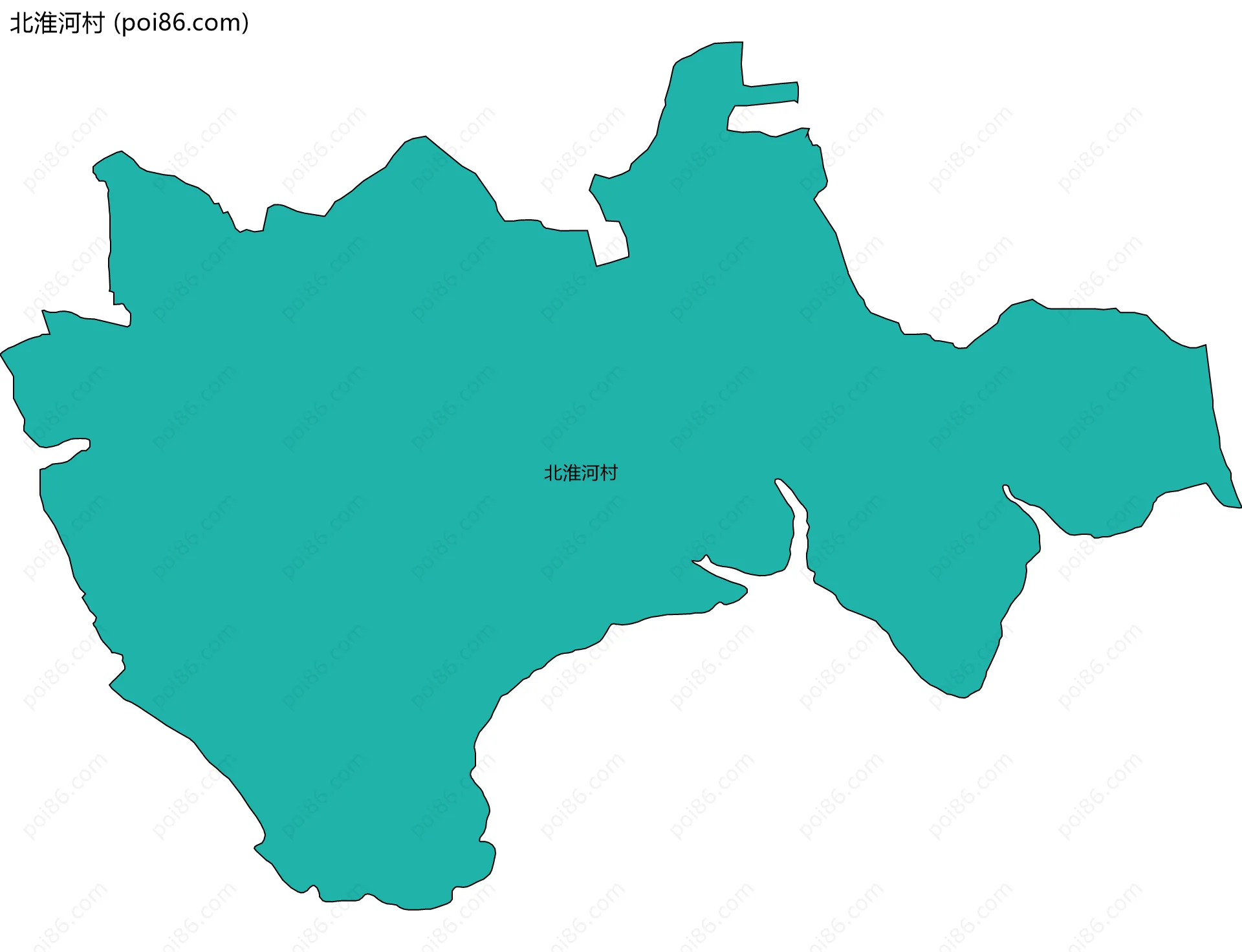 北淮河村边界地图