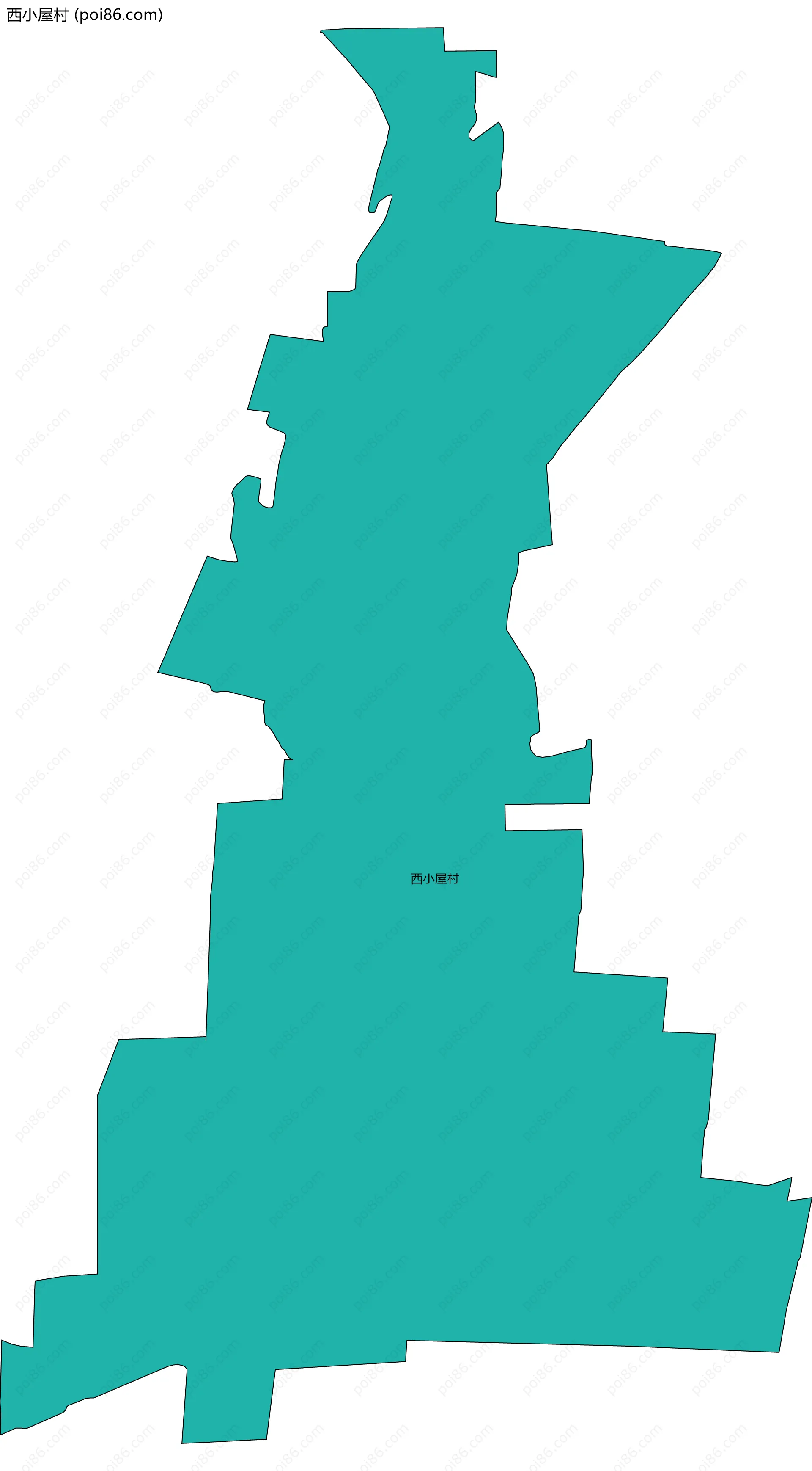 西小屋村边界地图