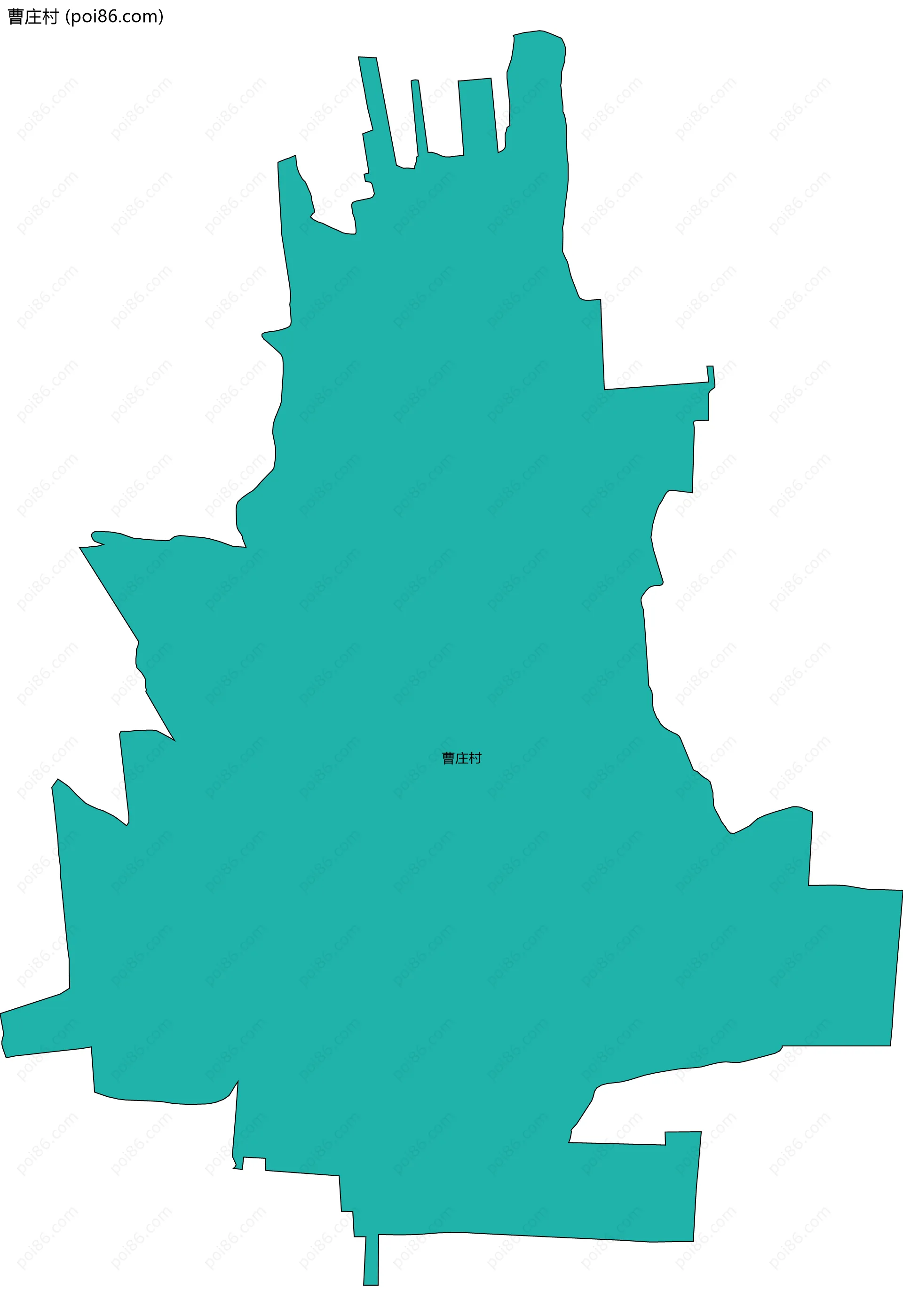 曹庄村边界地图