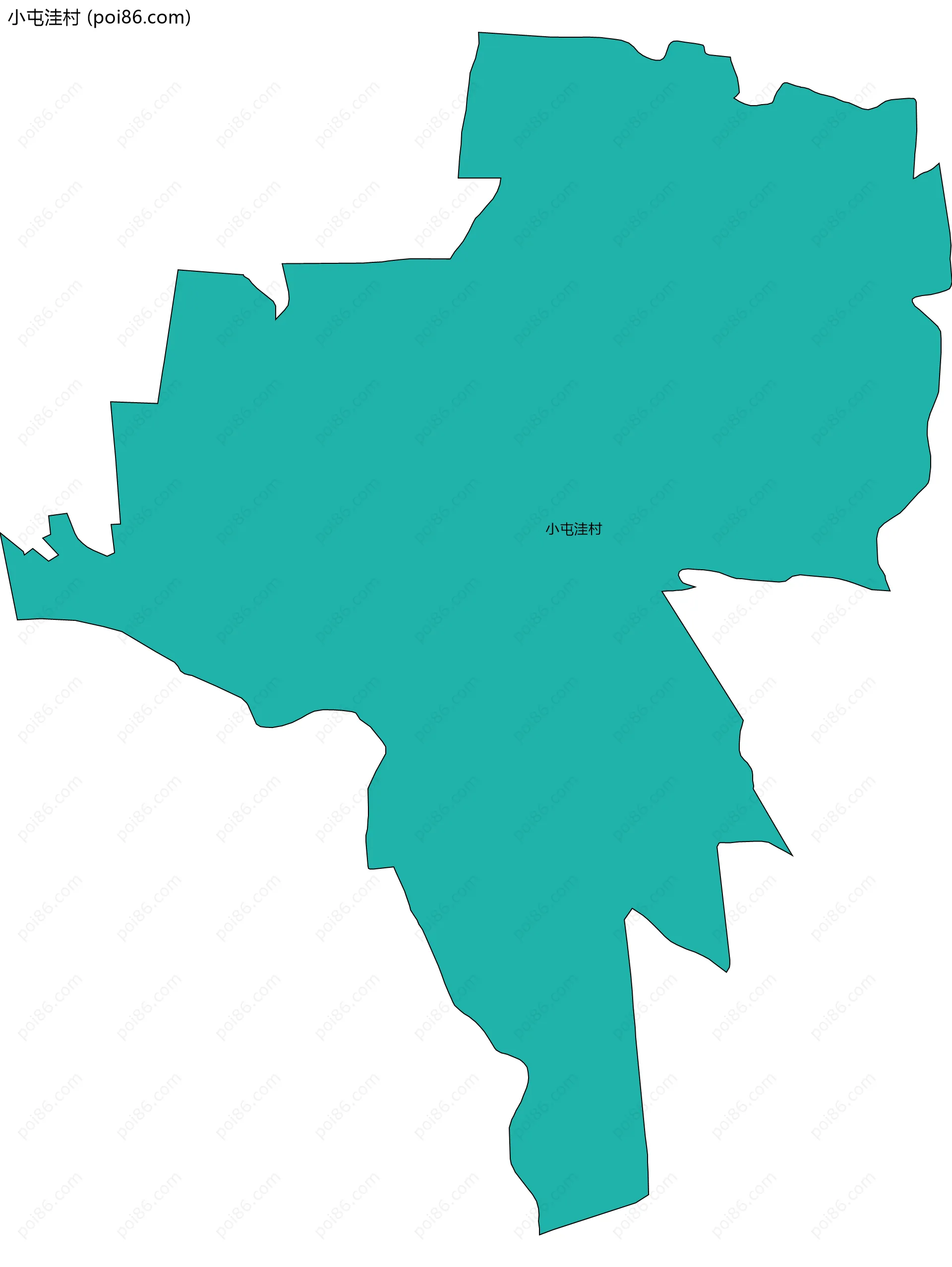 小屯洼村边界地图