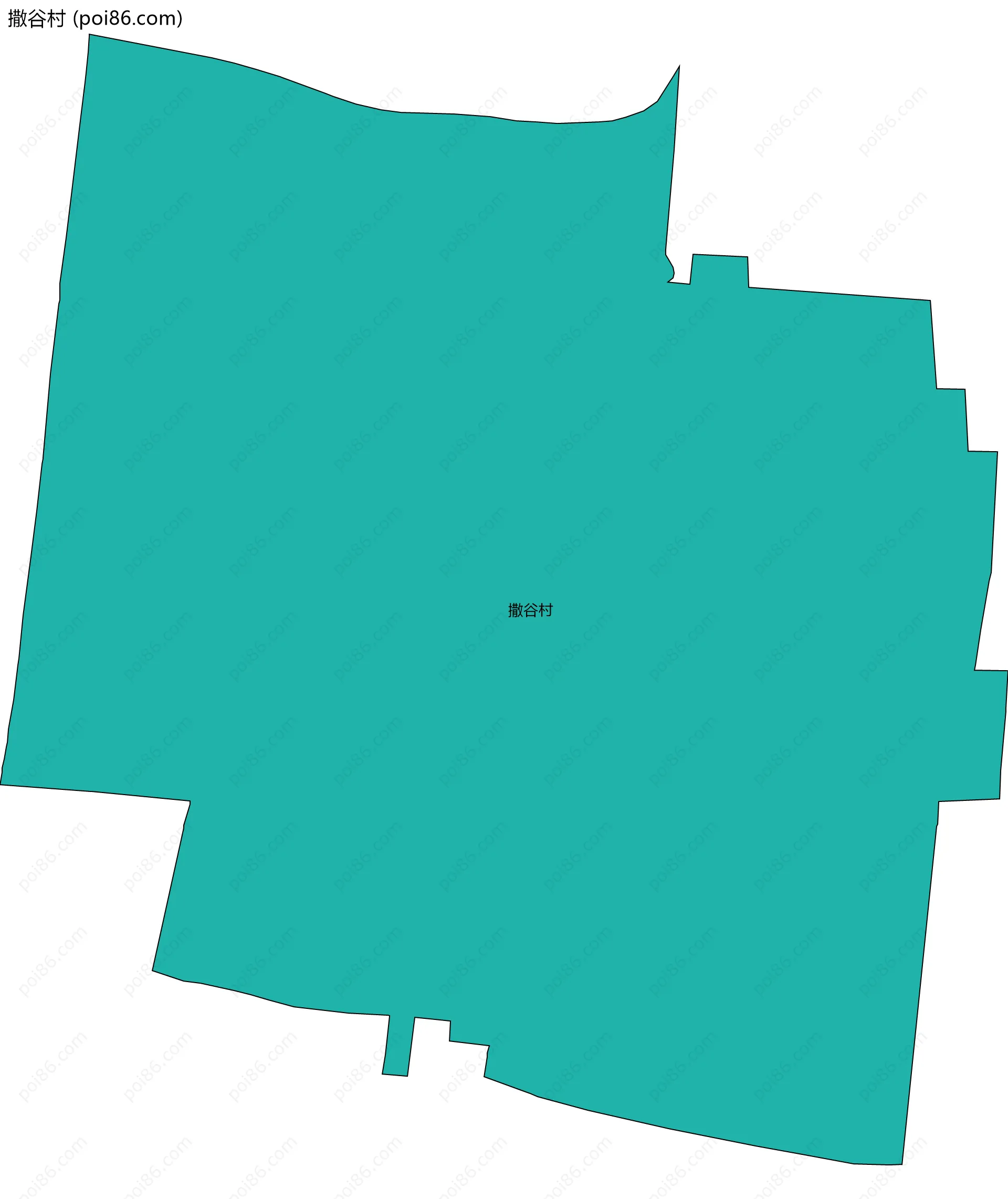 撒谷村边界地图