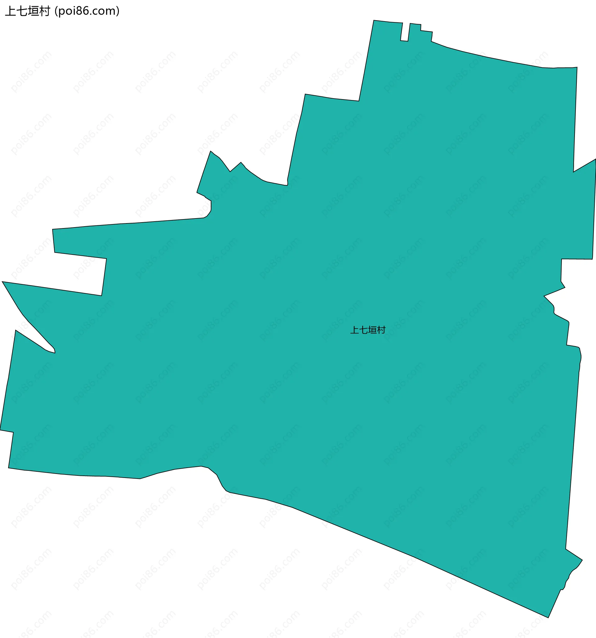 上七垣村边界地图