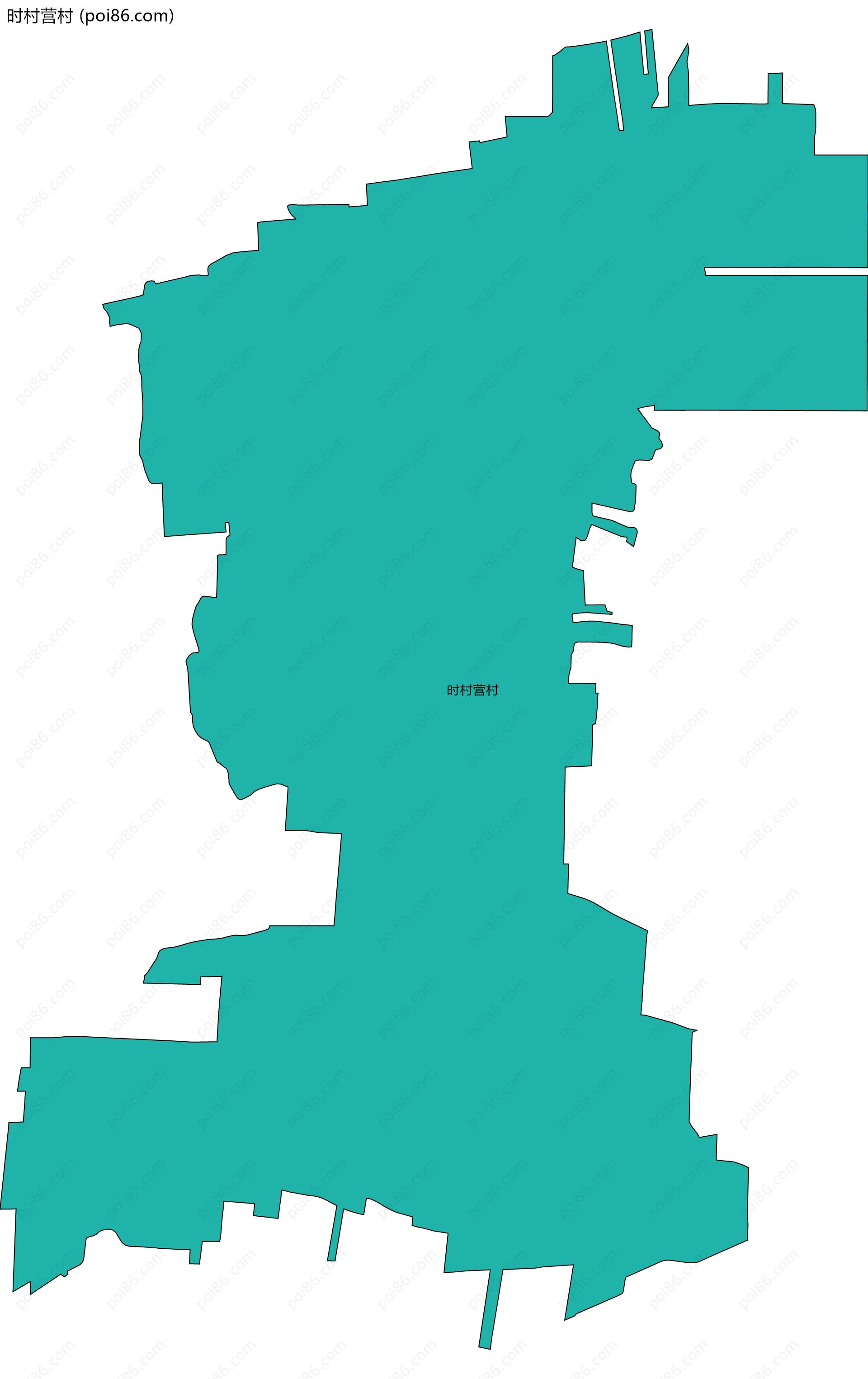 时村营村边界地图