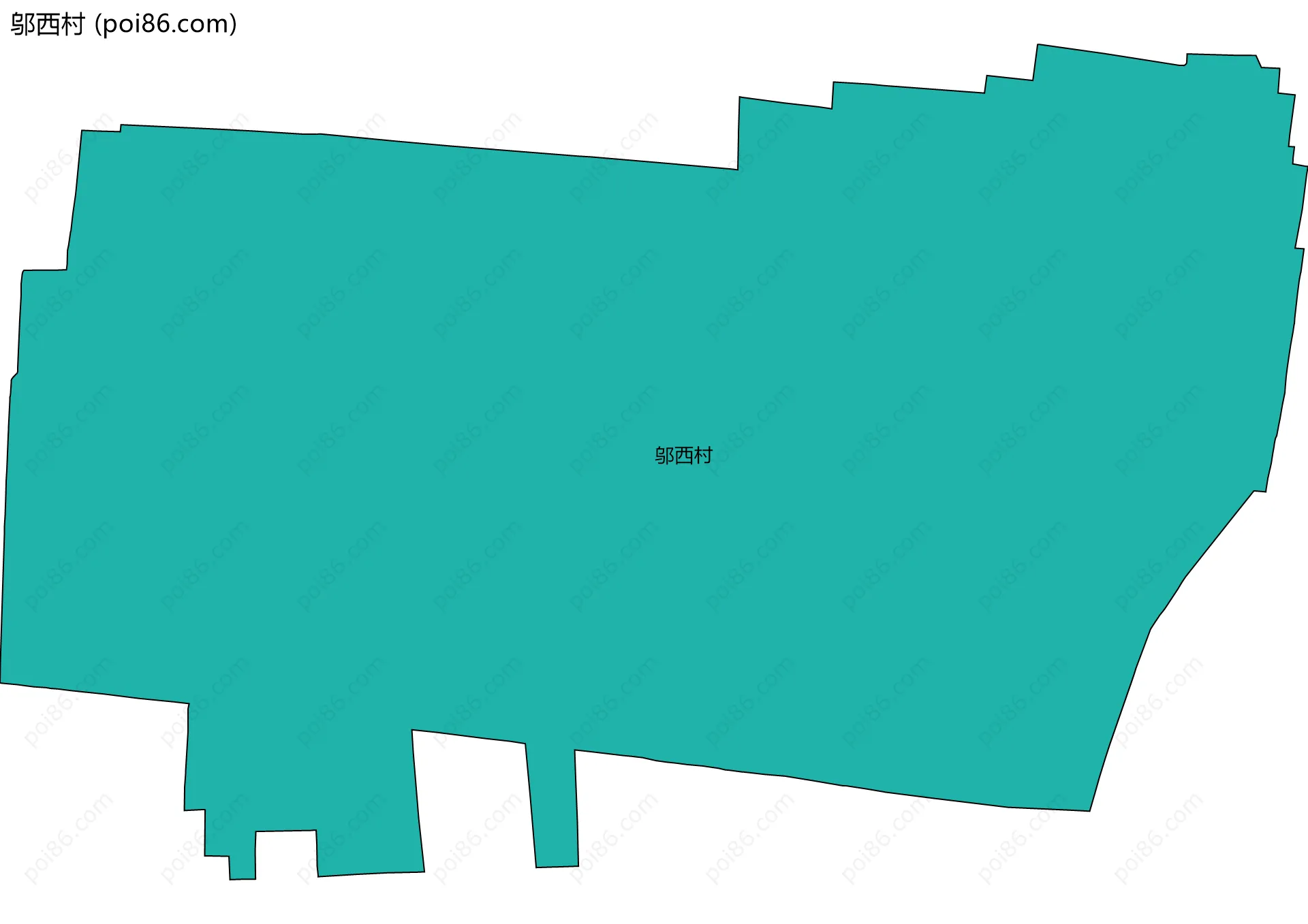 邬西村边界地图
