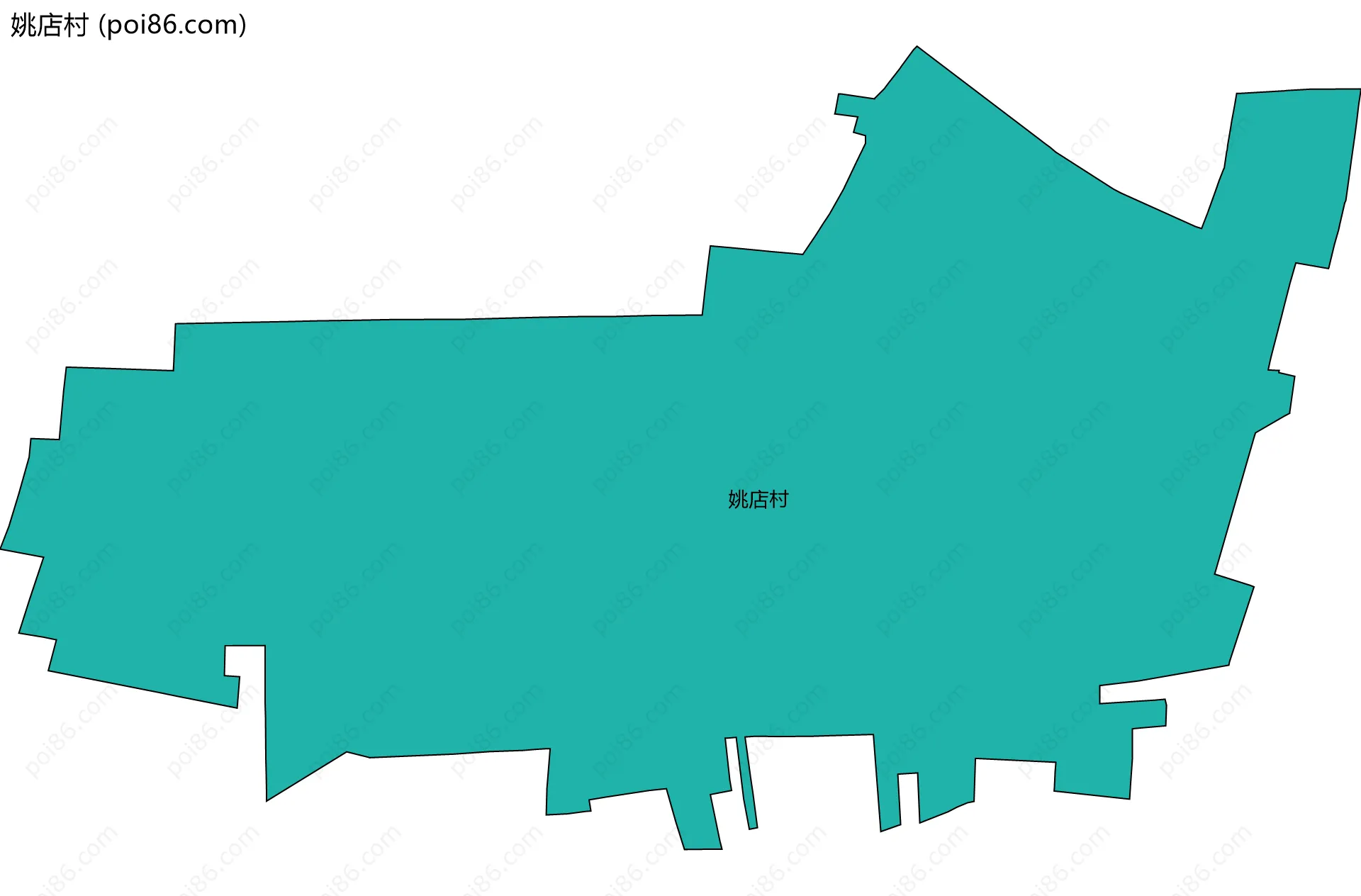姚店村边界地图