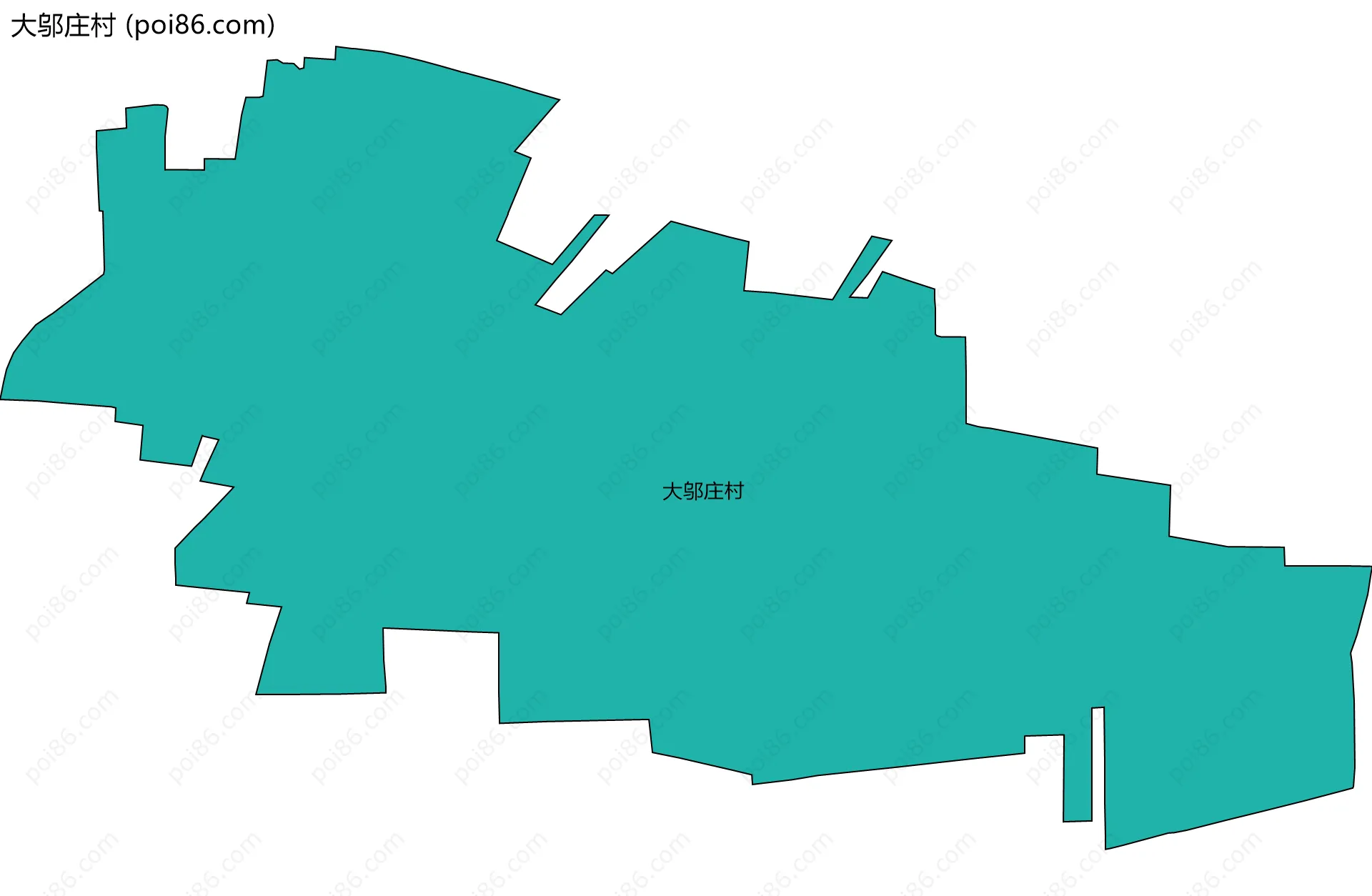 大邬庄村边界地图