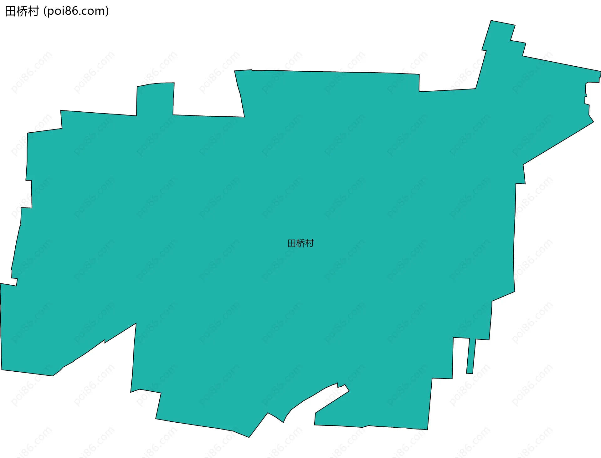 田桥村边界地图