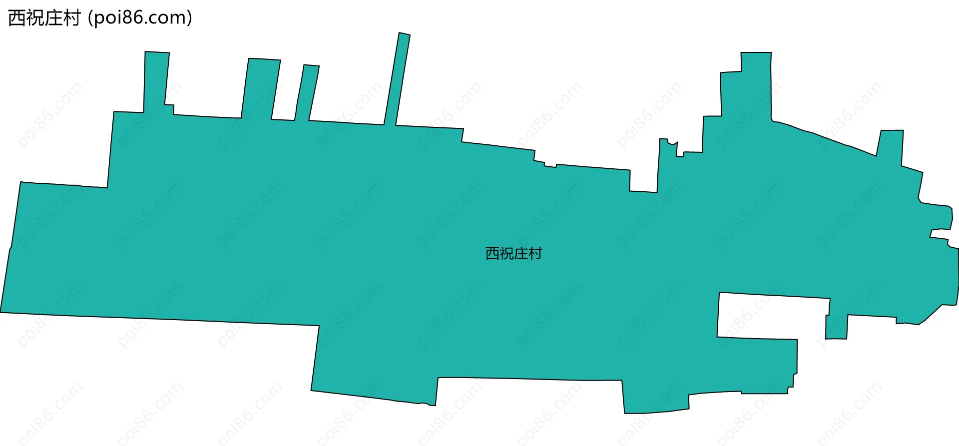 西祝庄村边界地图