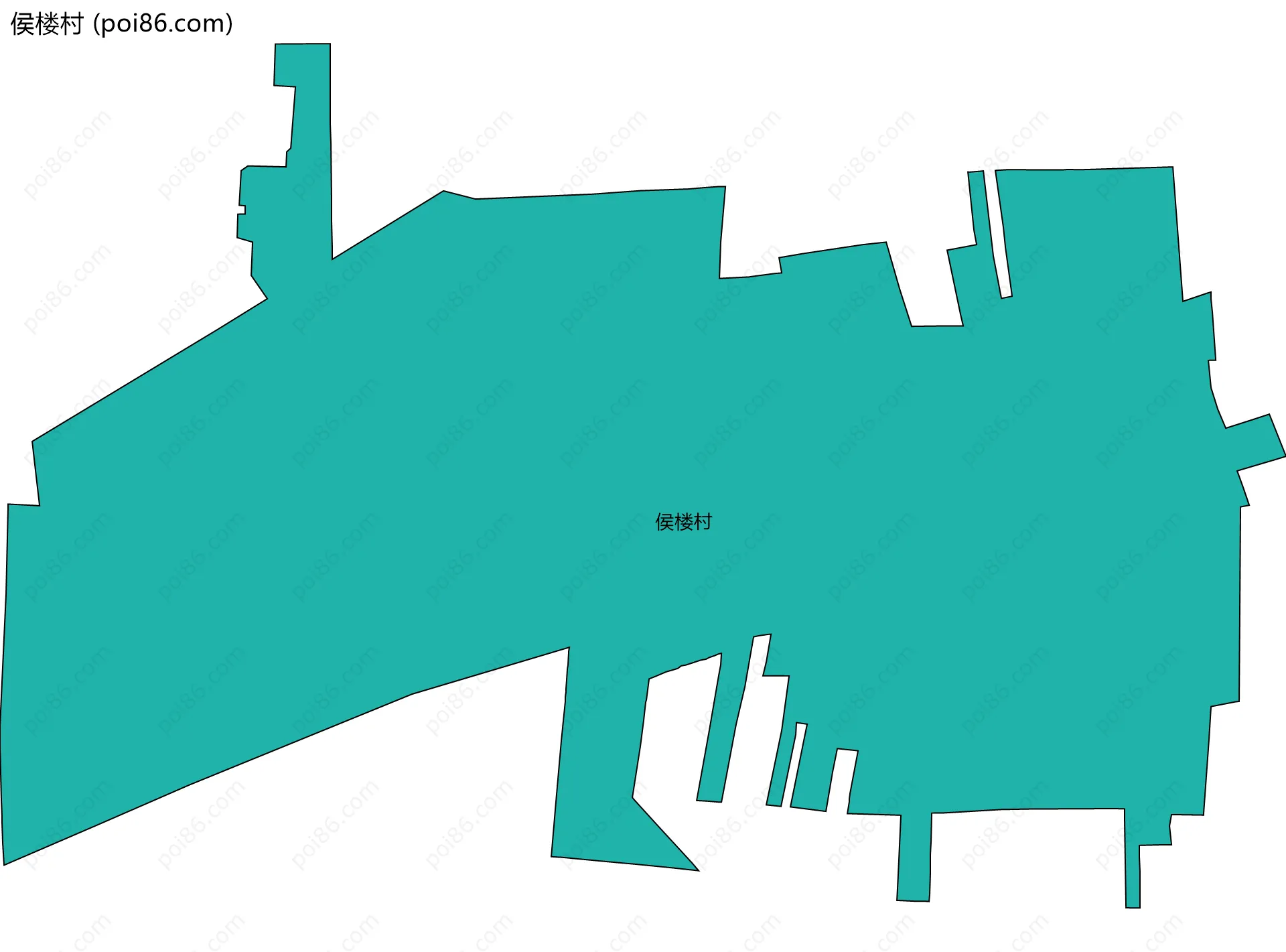 侯楼村边界地图