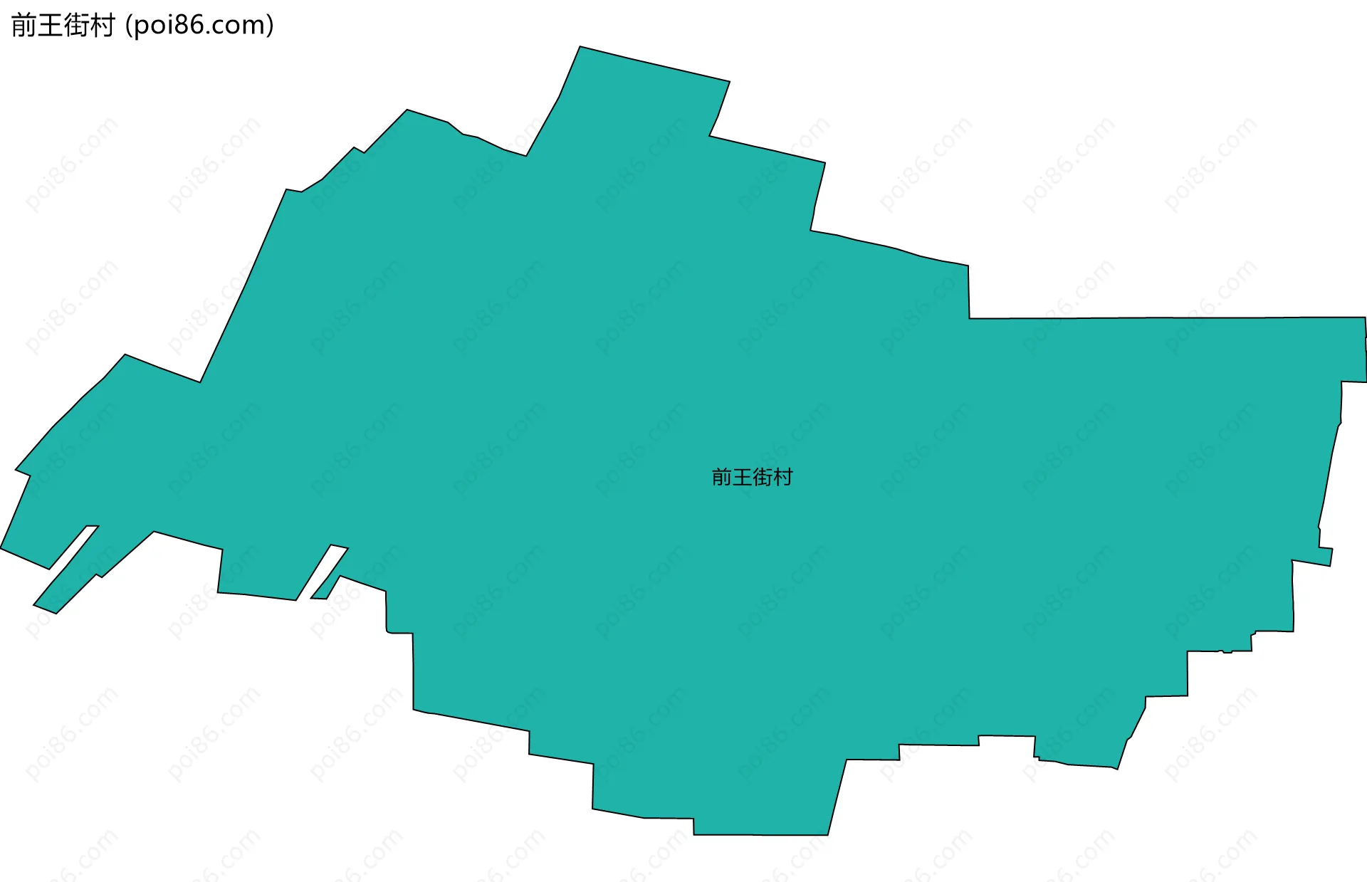 前王街村边界地图