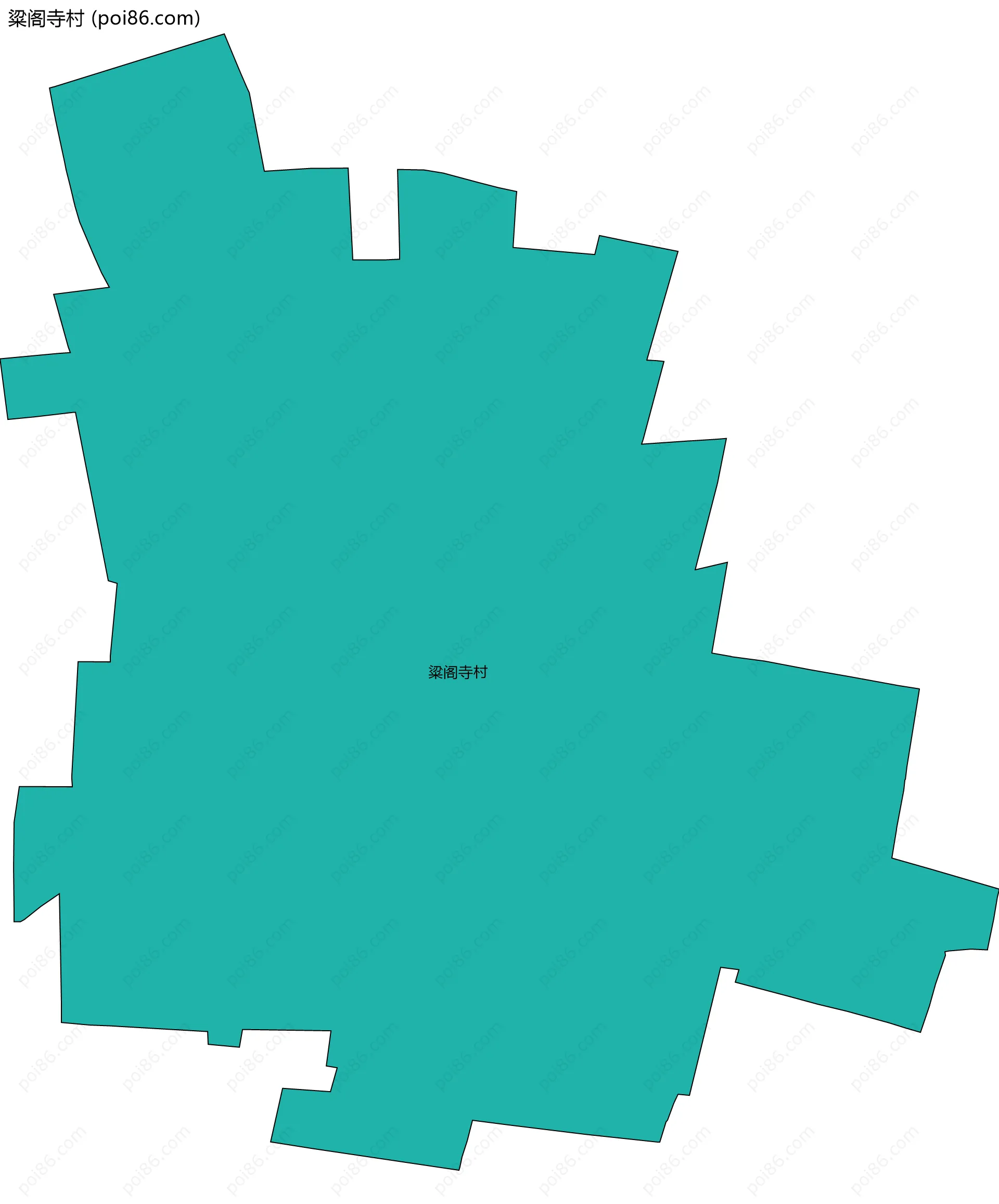 粱阁寺村边界地图