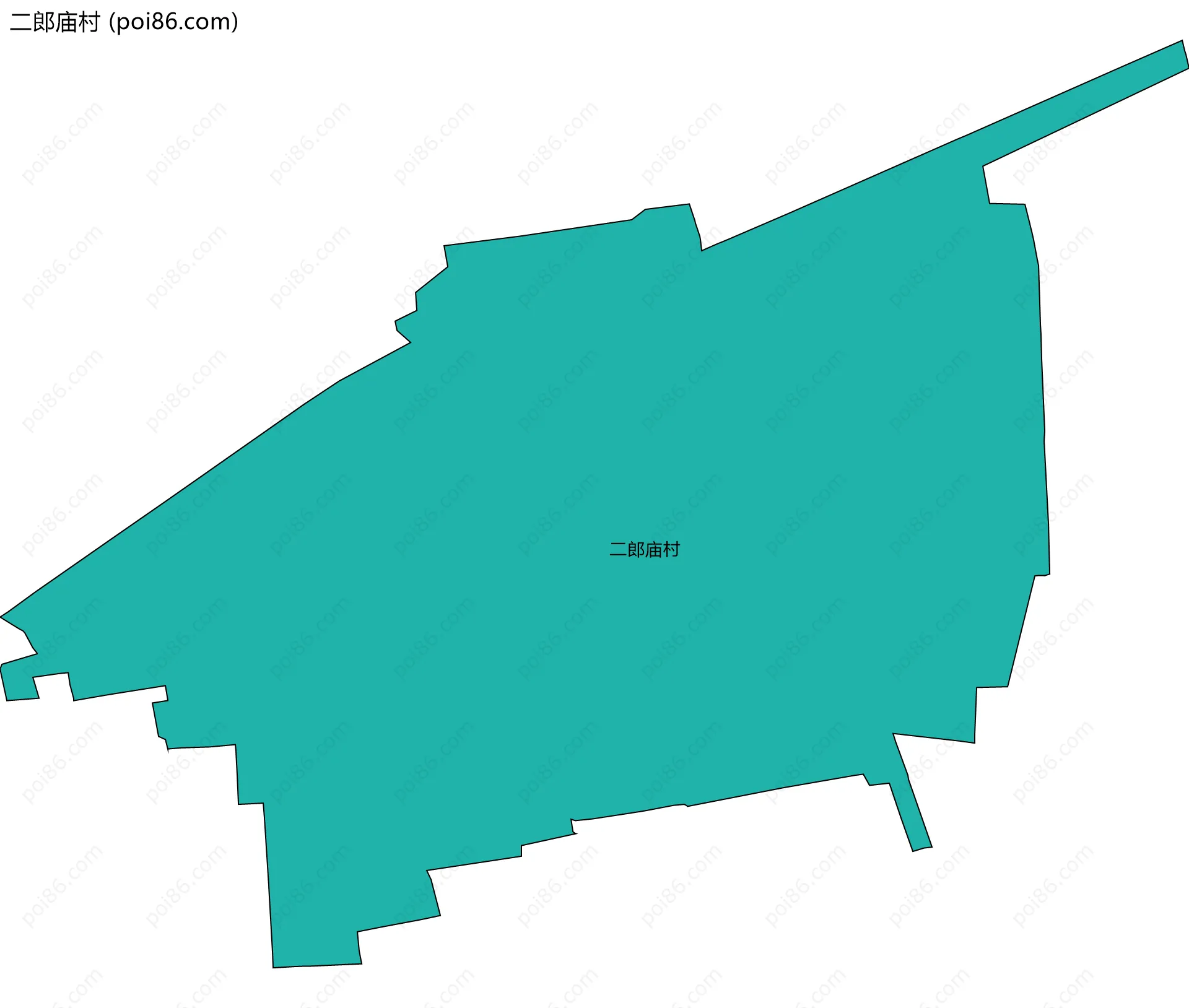 二郎庙村边界地图