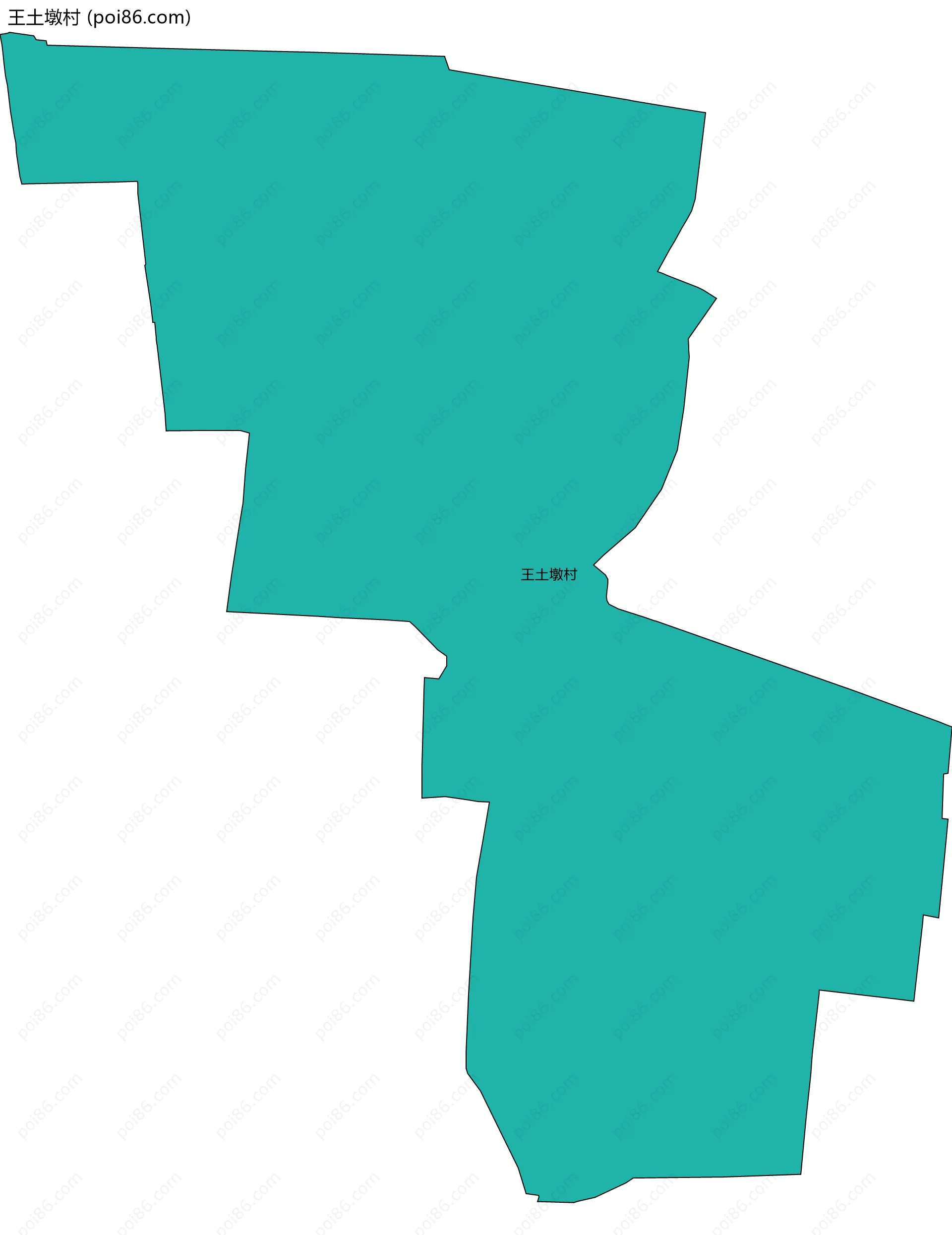 王土墩村边界地图