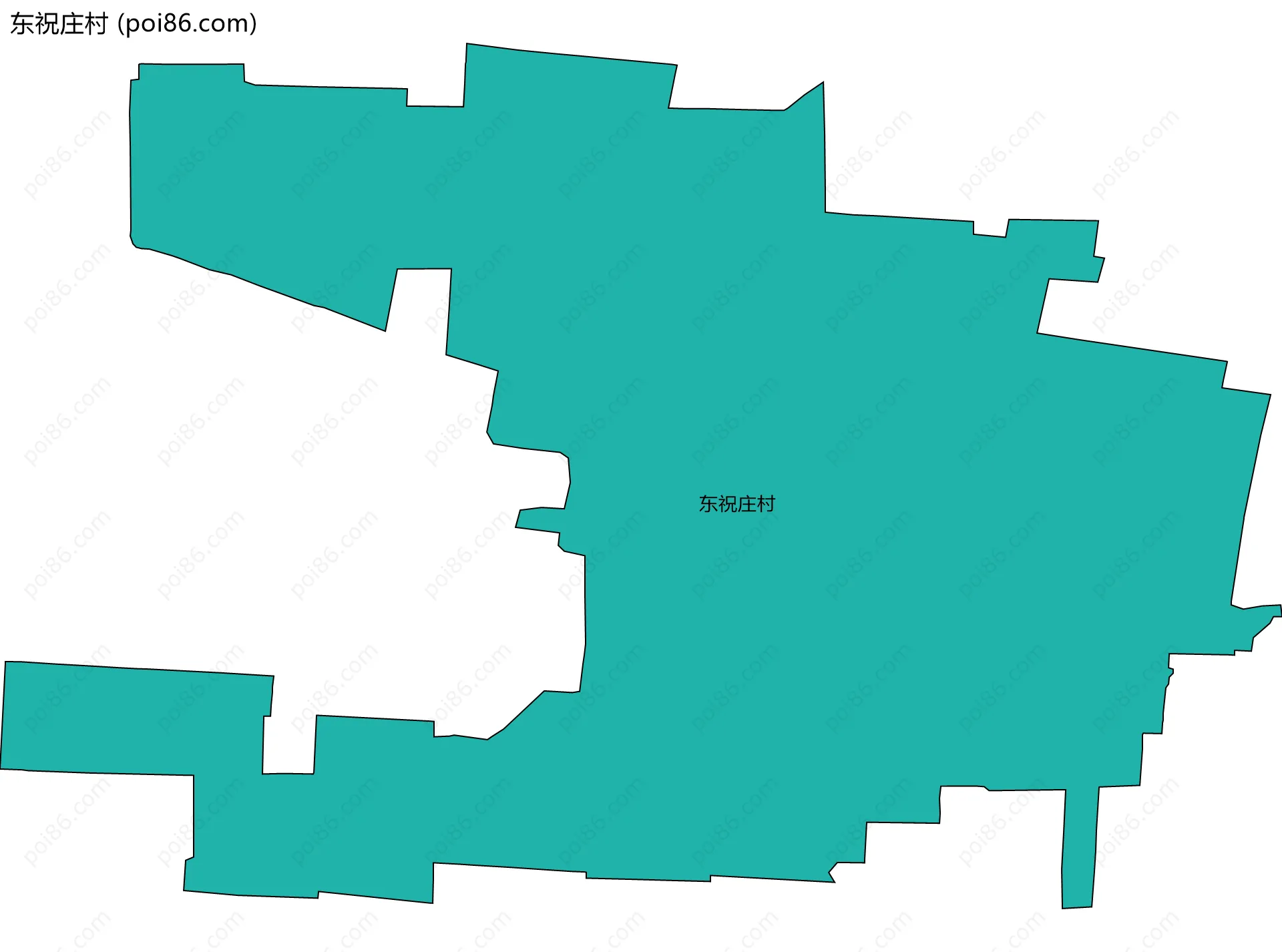 东祝庄村边界地图