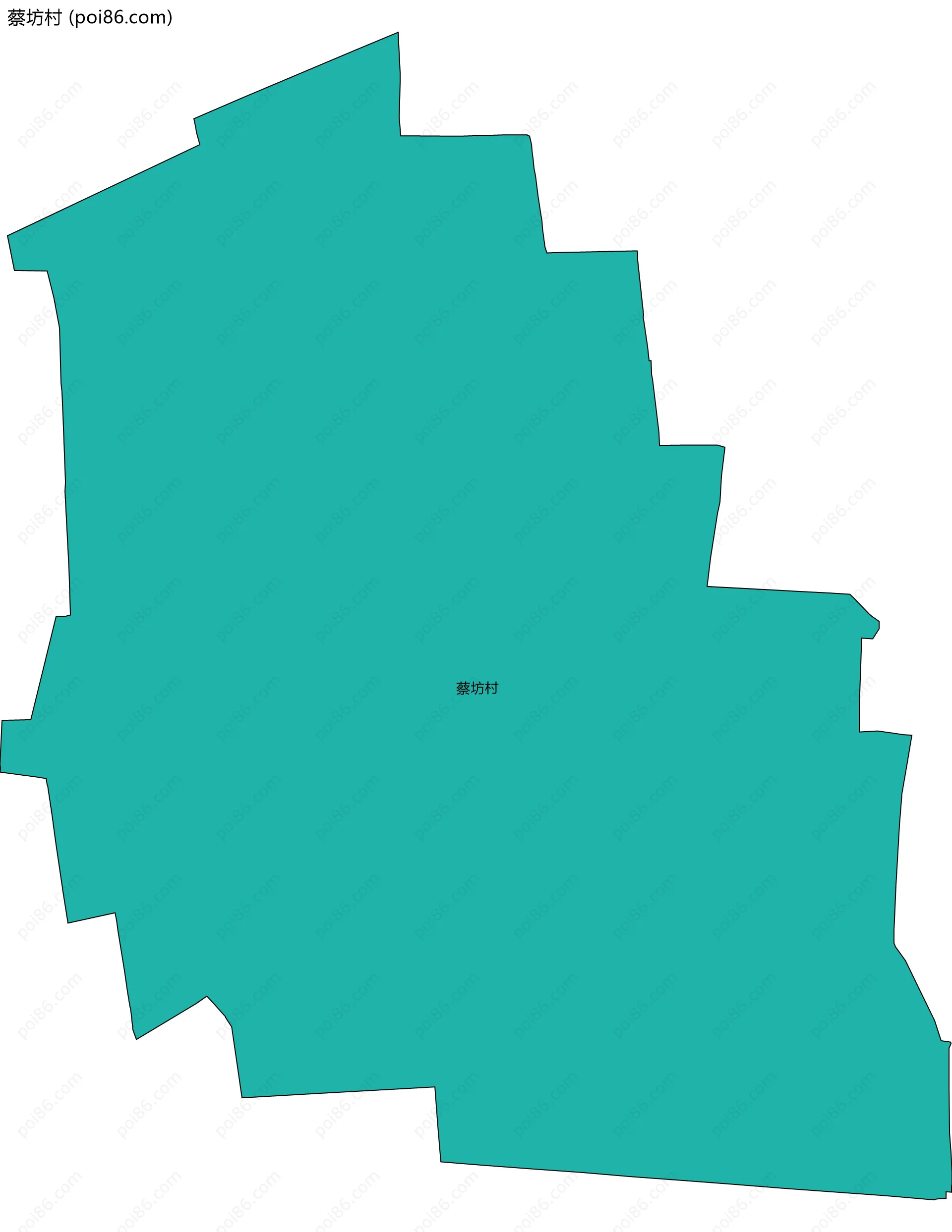 蔡坊村边界地图