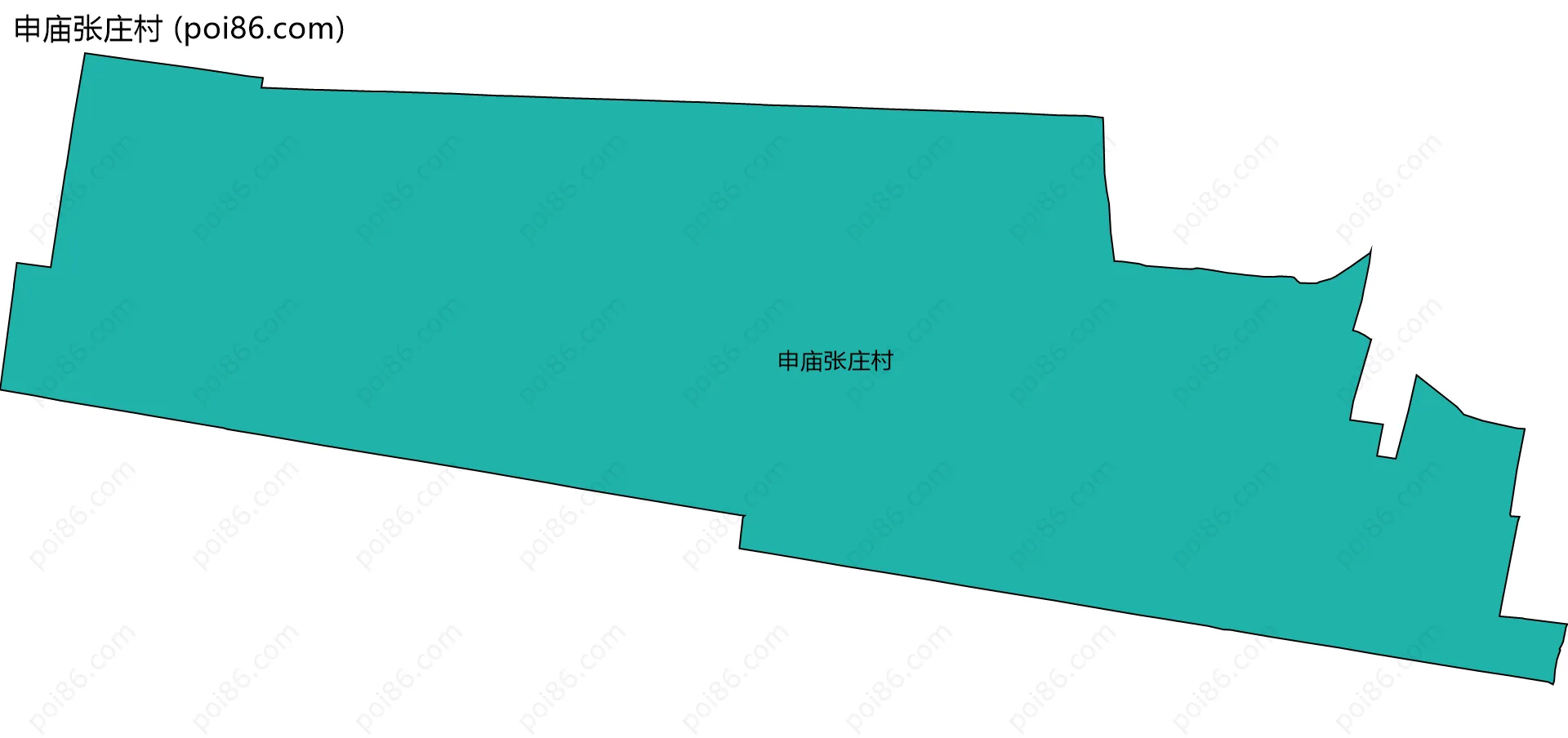 申庙张庄村边界地图