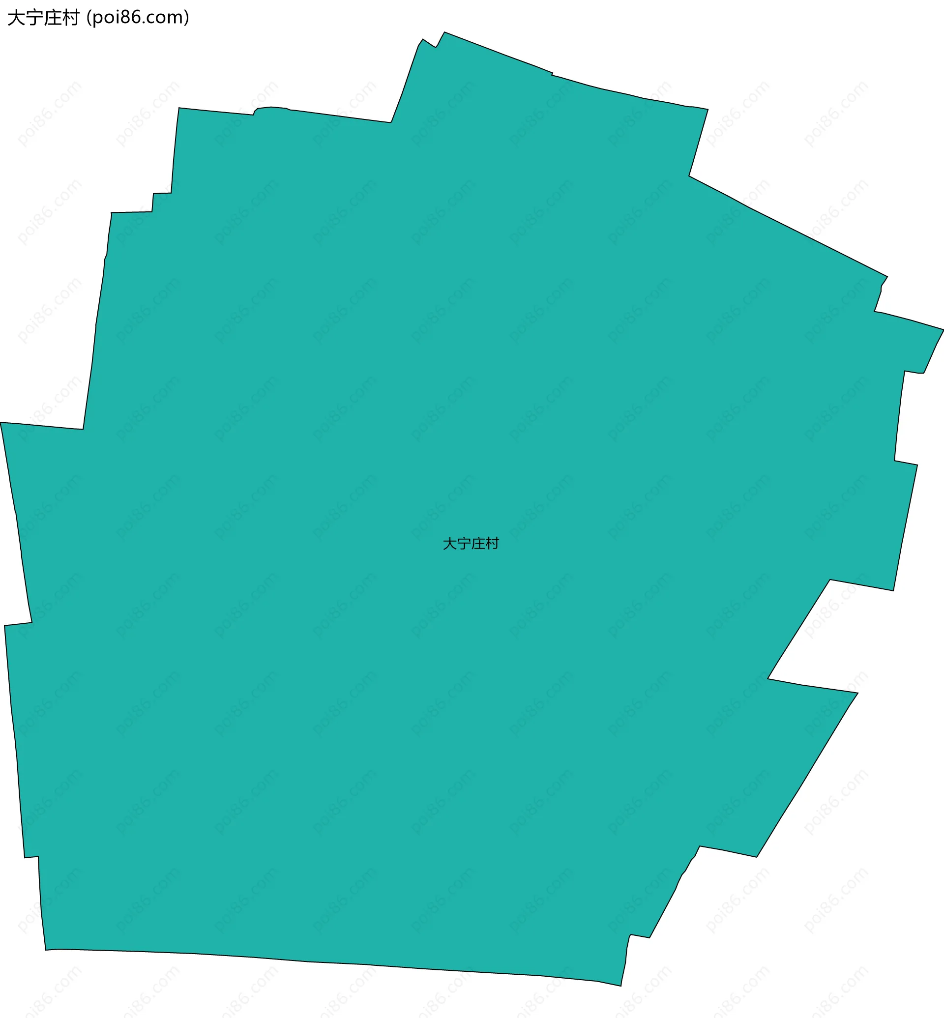 大宁庄村边界地图