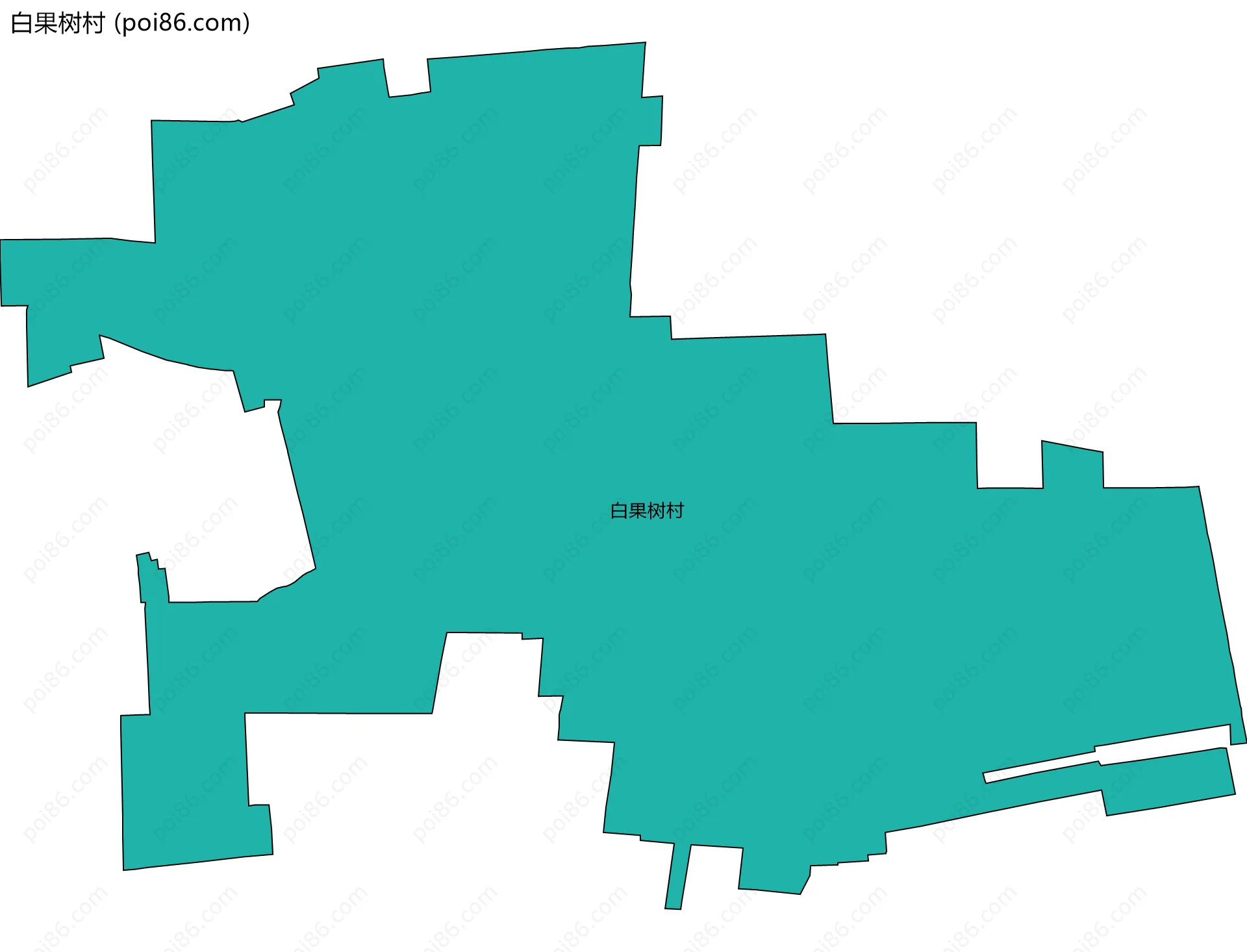白果树村边界地图