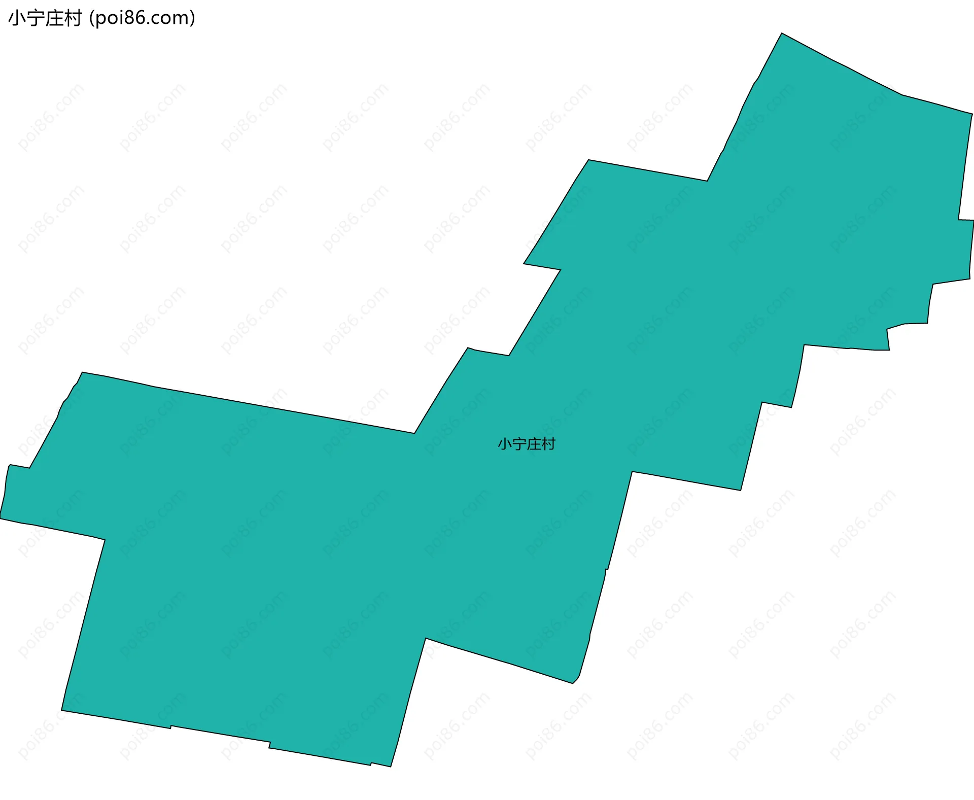 小宁庄村边界地图