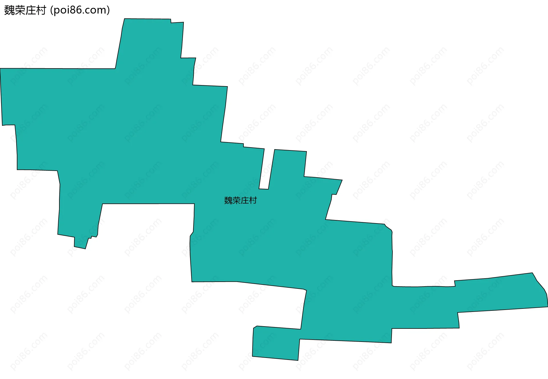 魏荣庄村边界地图